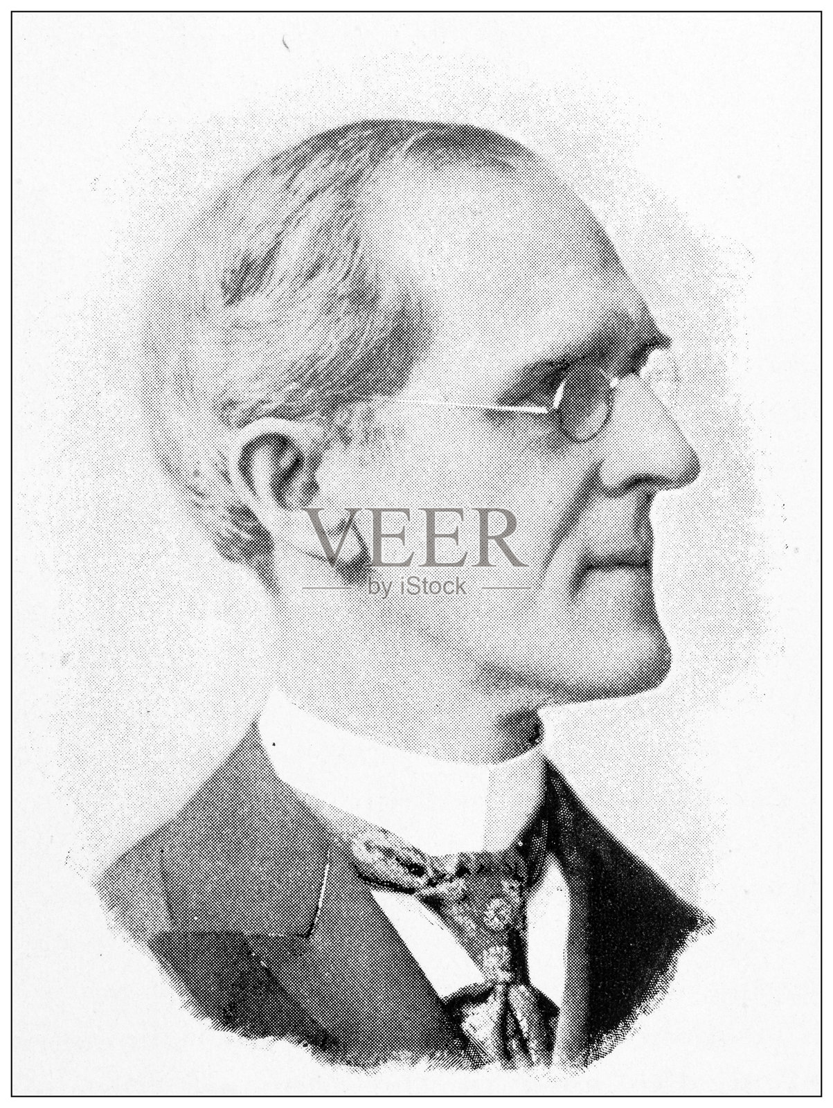 美国邮政服务：威廉·S·沙伦伯格老照片插画图片素材