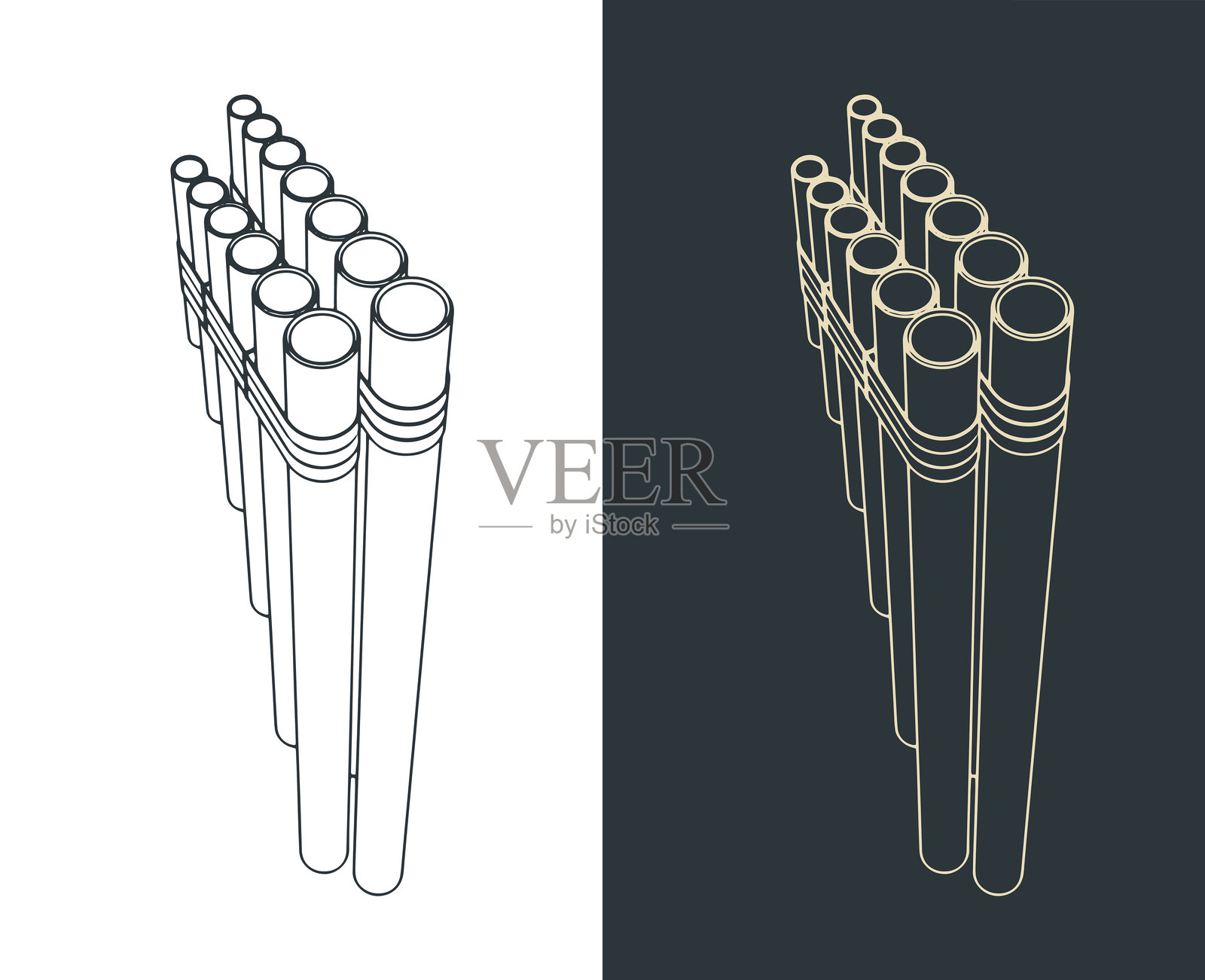赞波纳排箫插图插画图片素材