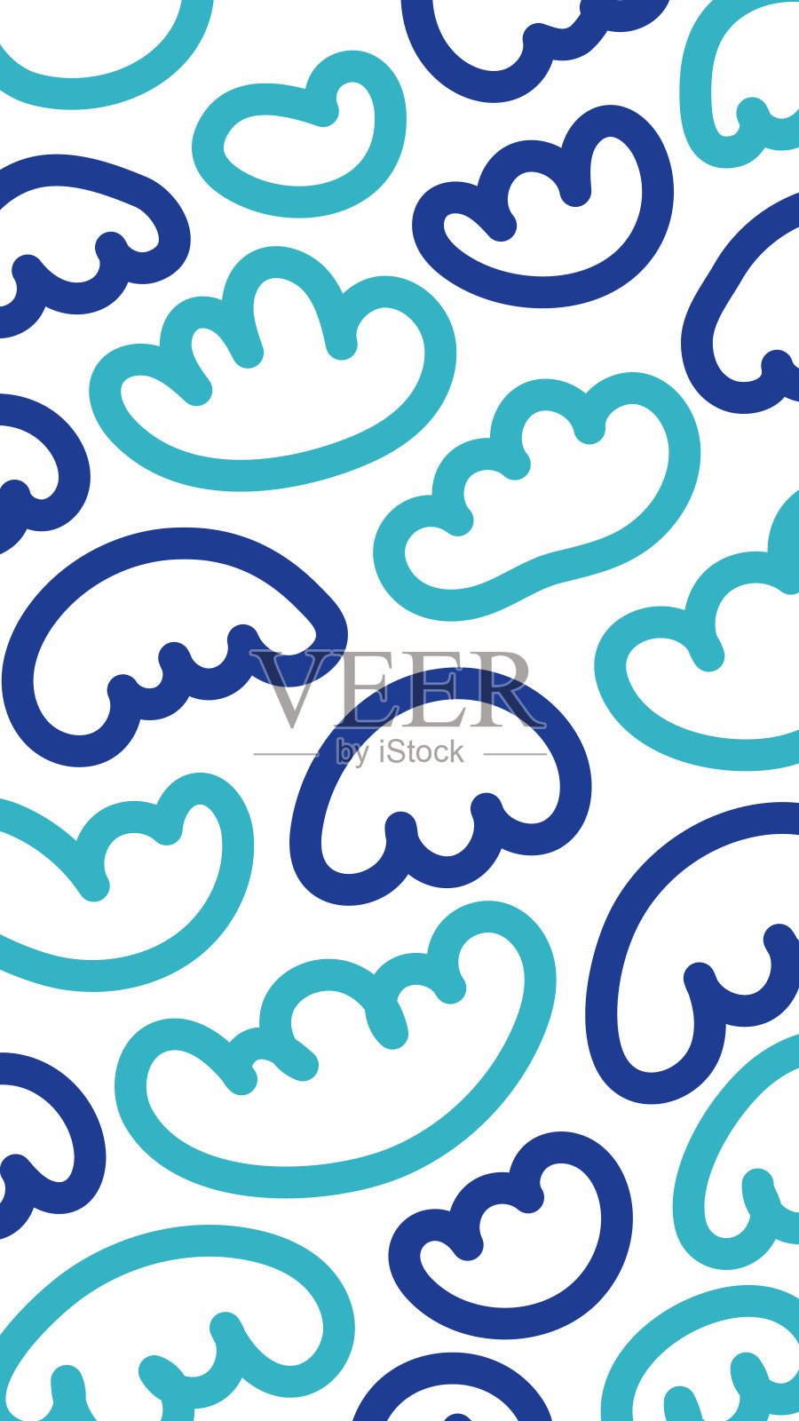 抽象有机形状背景。适合社交媒体的竖版格式。矢量插图，扁平设计插画图片素材