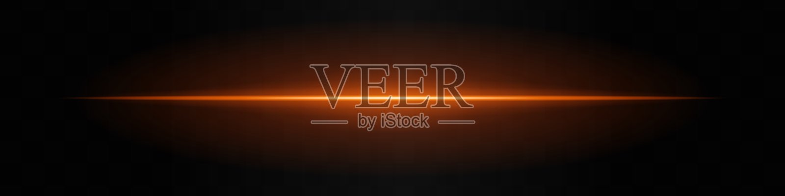 金色光束。一道锐利的水平紫色光束，中央明亮，向两侧渐变为黑暗。非常适合科幻设计、光线过渡或未来效果。插画图片素材