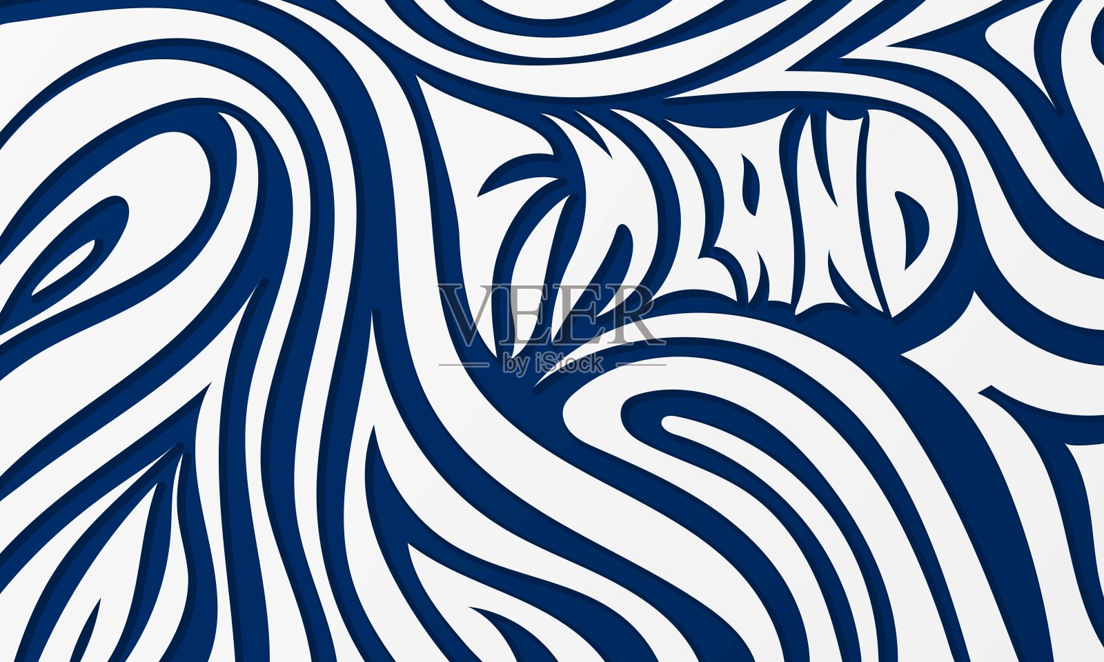 蓝色背景设计上的白色和芬兰风格排版。芬兰背景插画图片素材