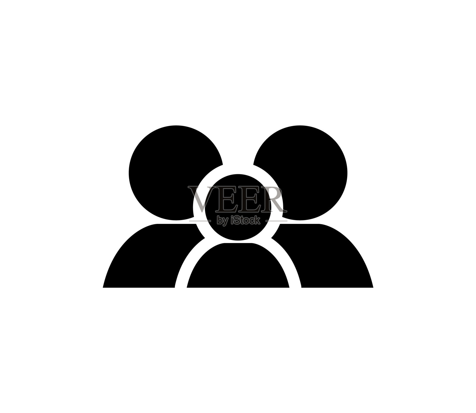 简单的人物图标 家庭 矢量图插画图片素材