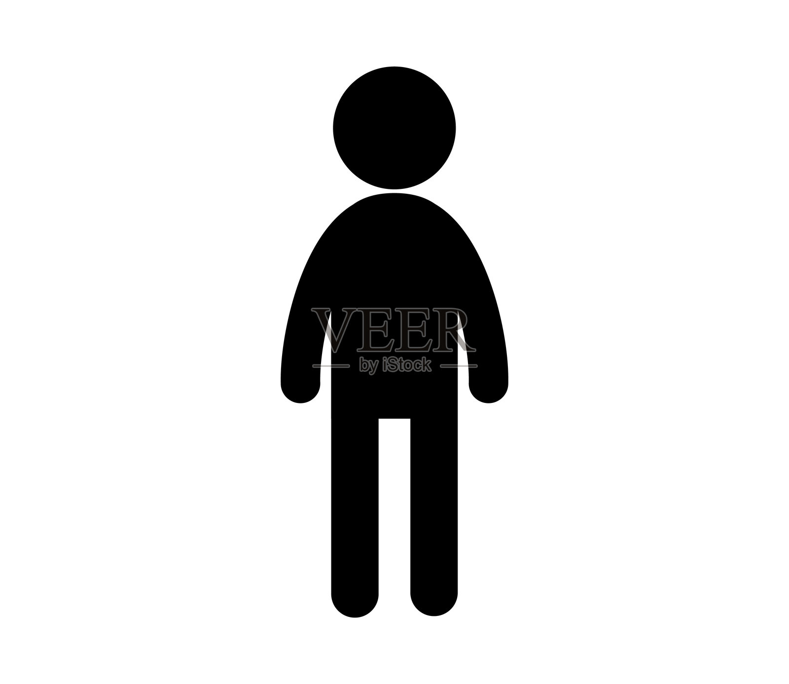 简单的全身图标矢量图插画图片素材