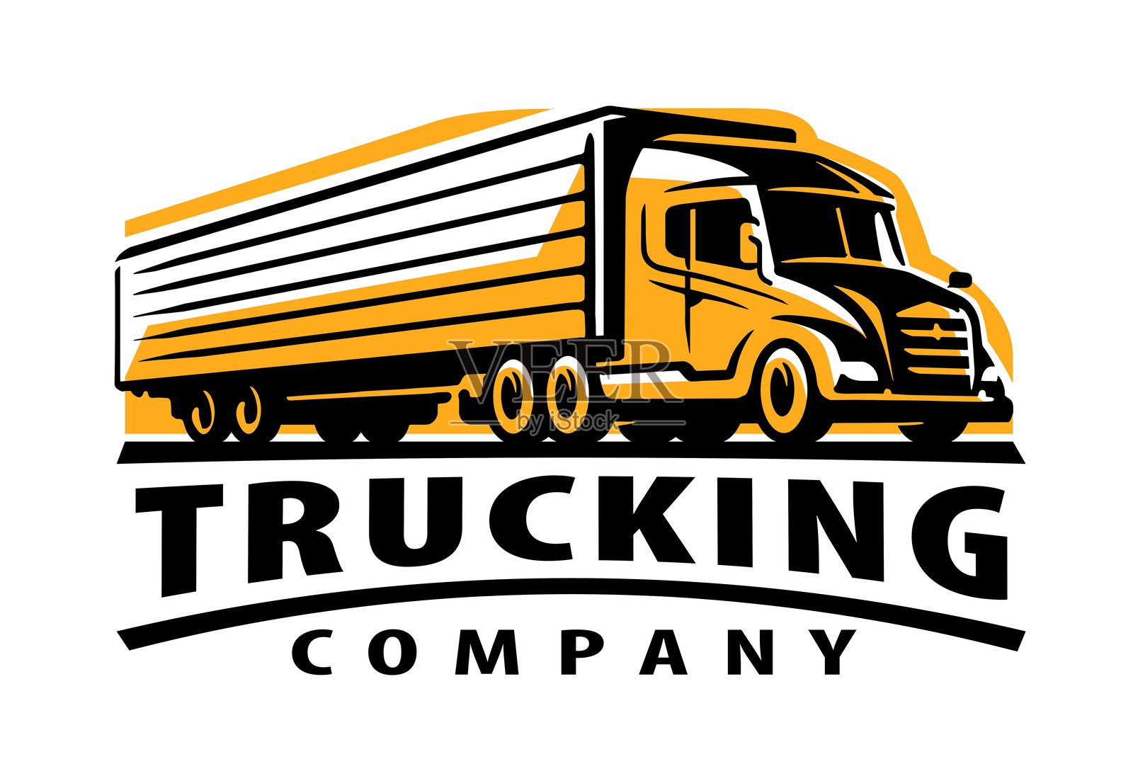 货车运输标志矢量插画插画图片素材