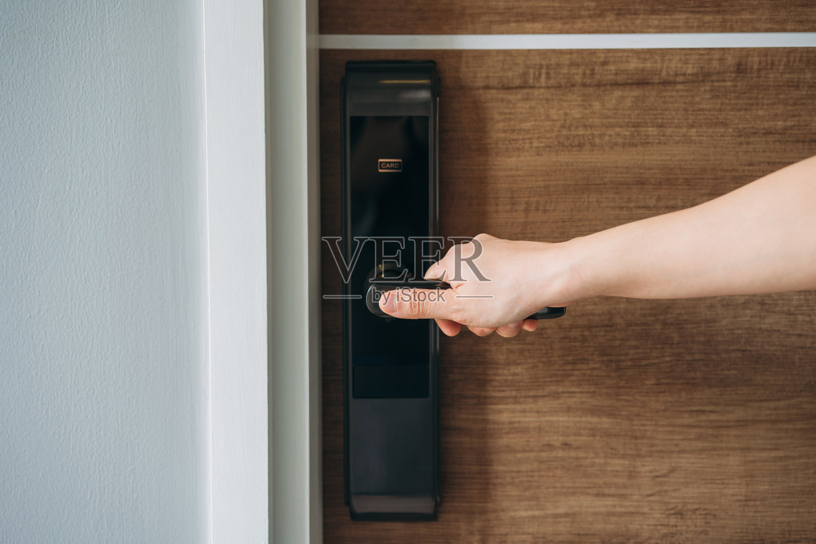 酒店开门电子卡照片摄影图片