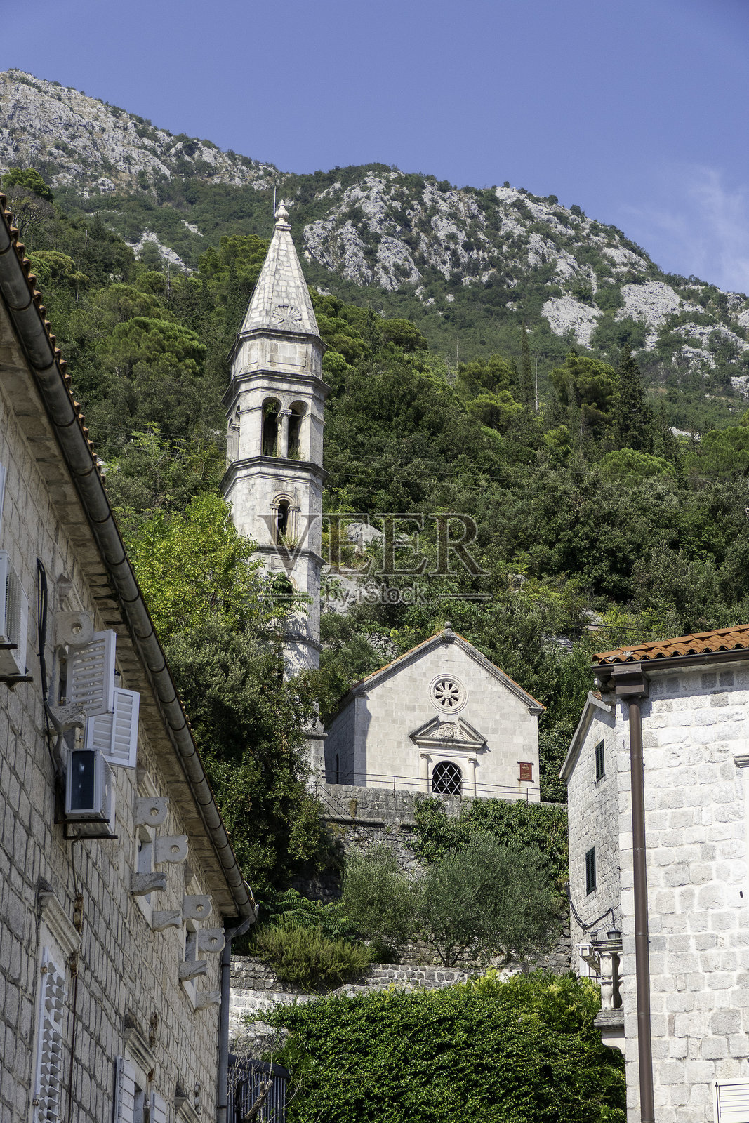 黑山佩拉斯特玫瑰圣母教堂照片摄影图片