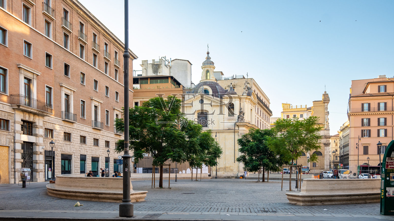 罗马圣西尔维斯特广场的风景照片摄影图片