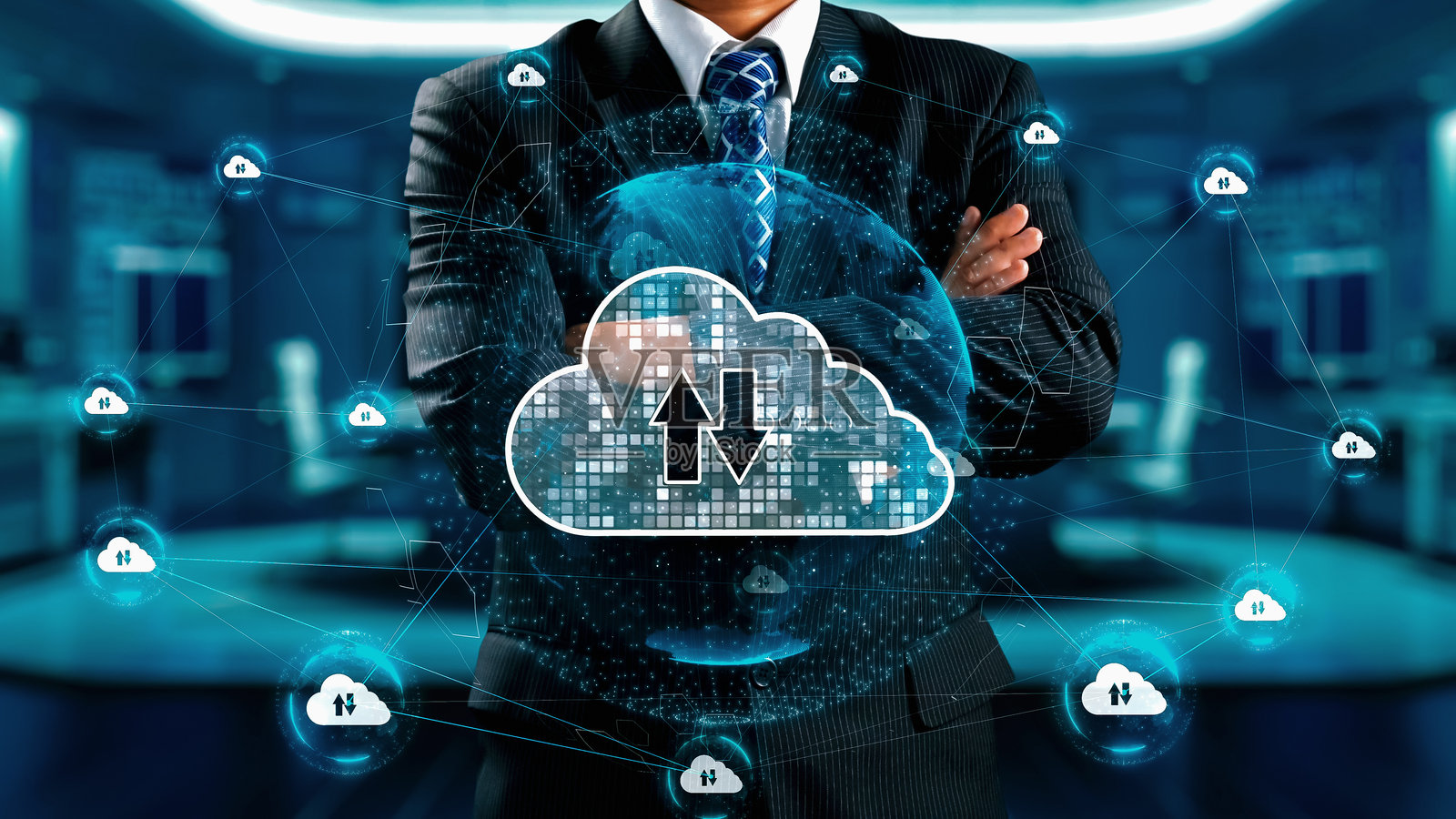 增强型云计算商业策略照片摄影图片