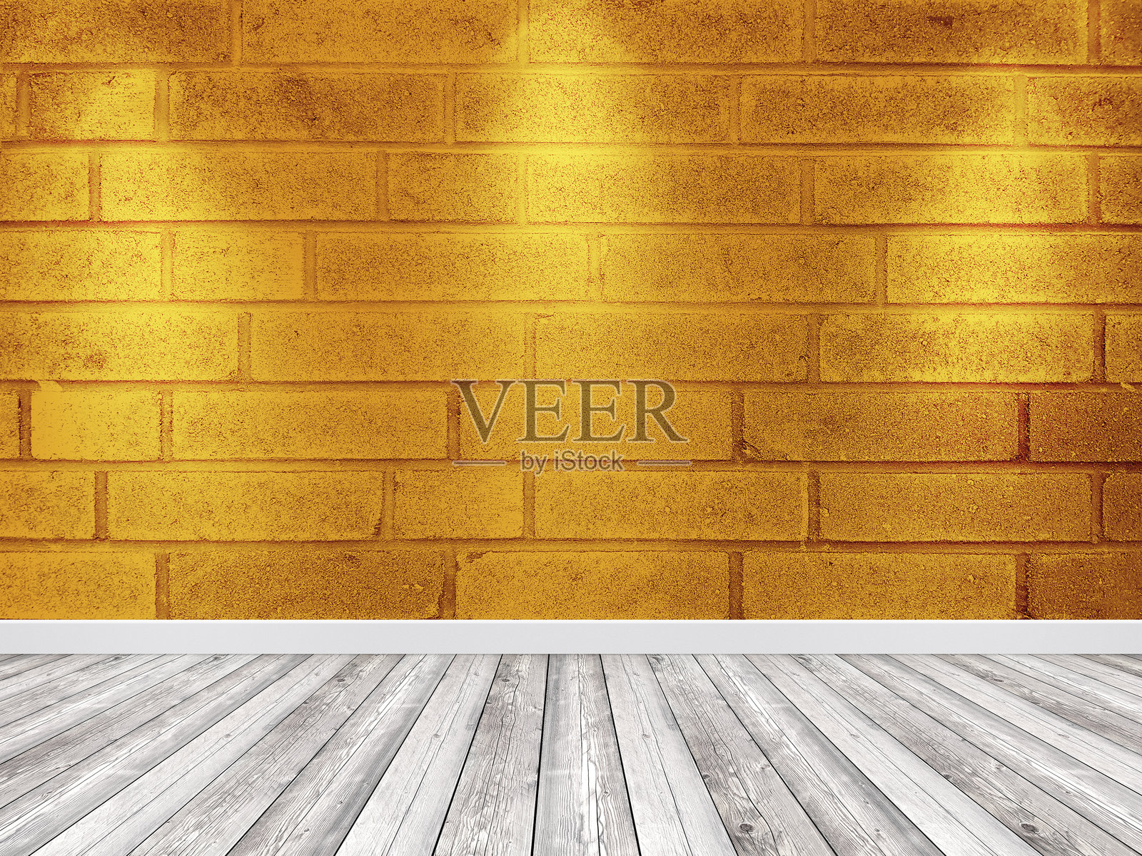 砖墙与地板室内背景。照片摄影图片