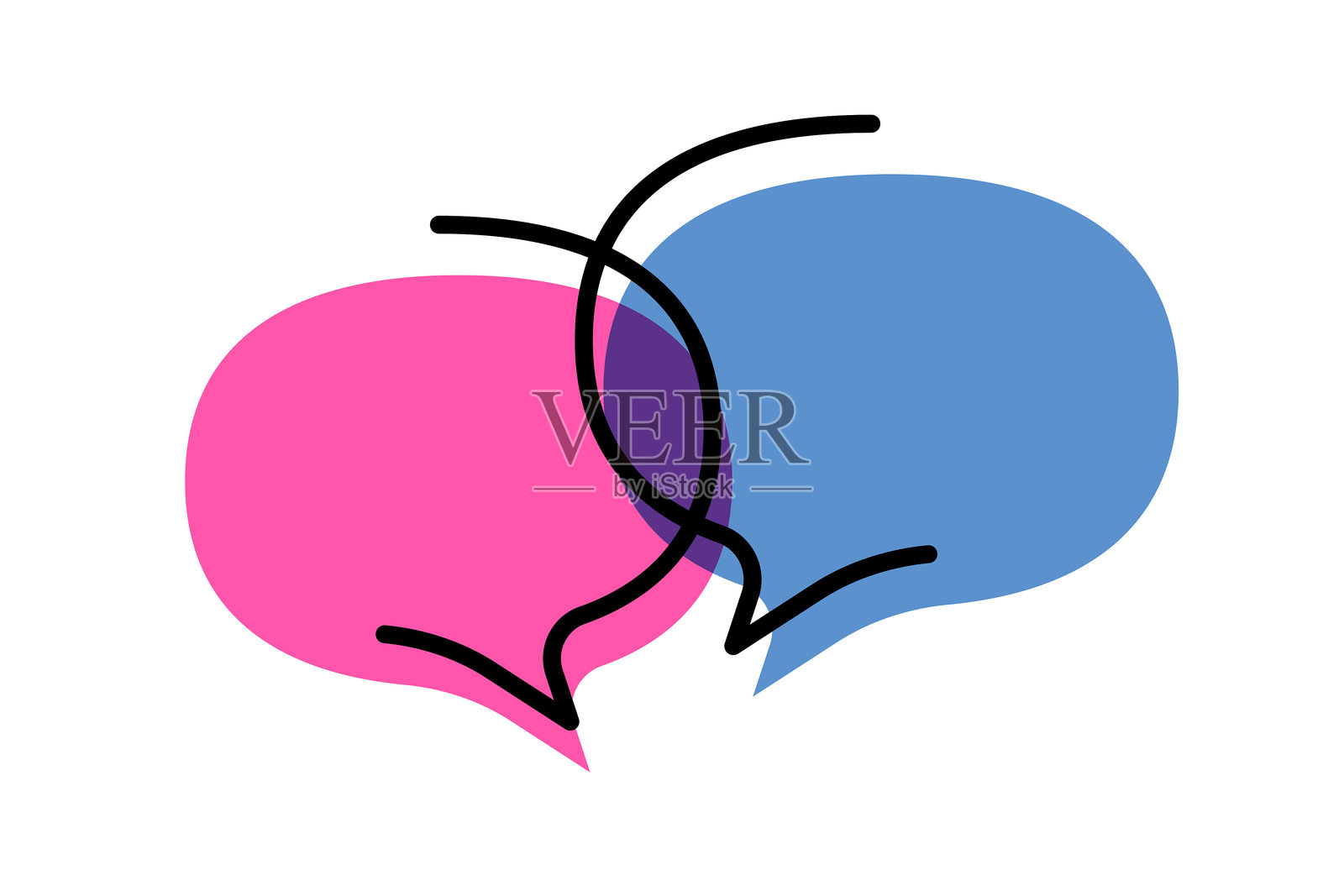 带有空白空间的对话气泡插画图片素材