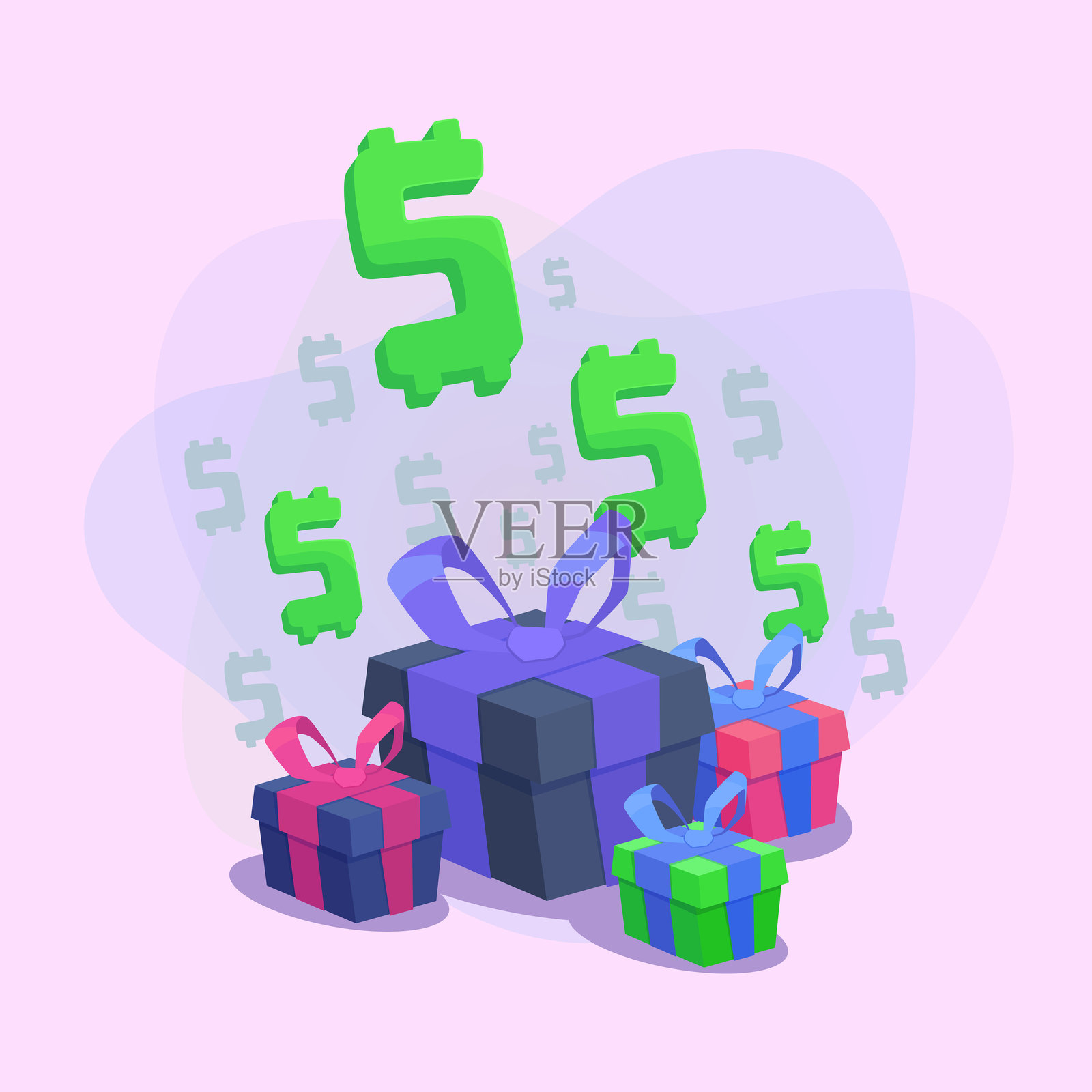 礼品盒矢量插图插画图片素材