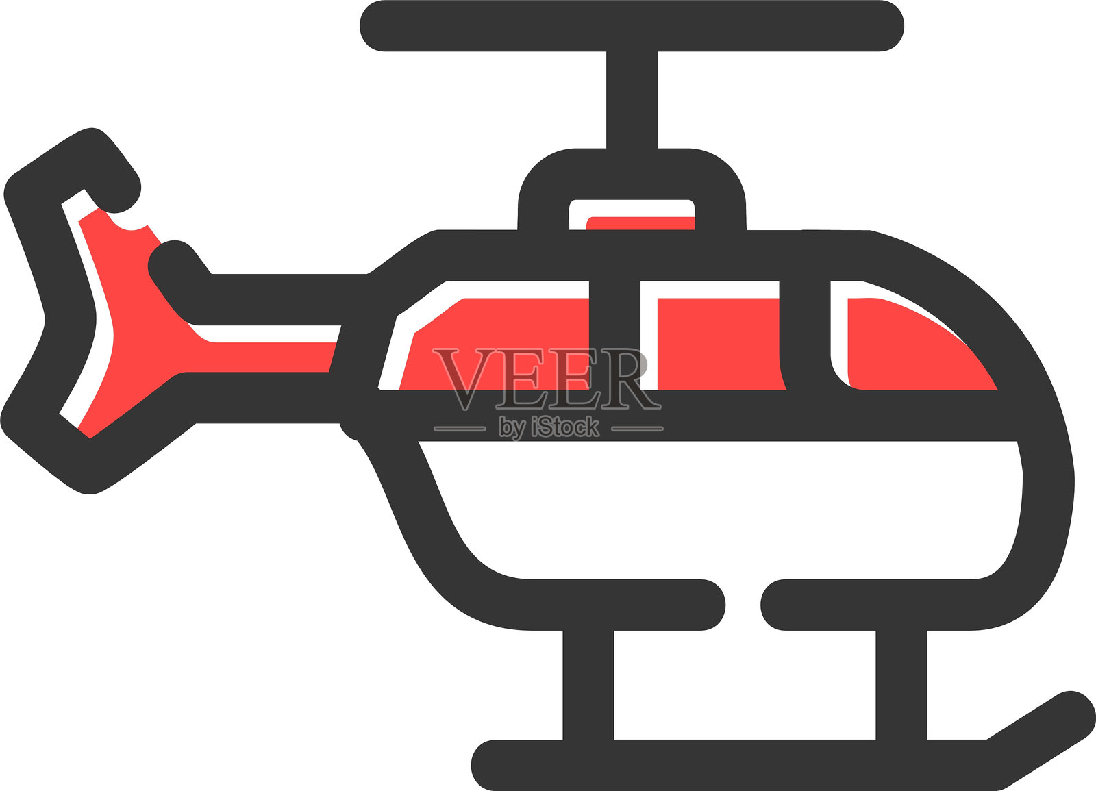 直升机图标插画图片素材
