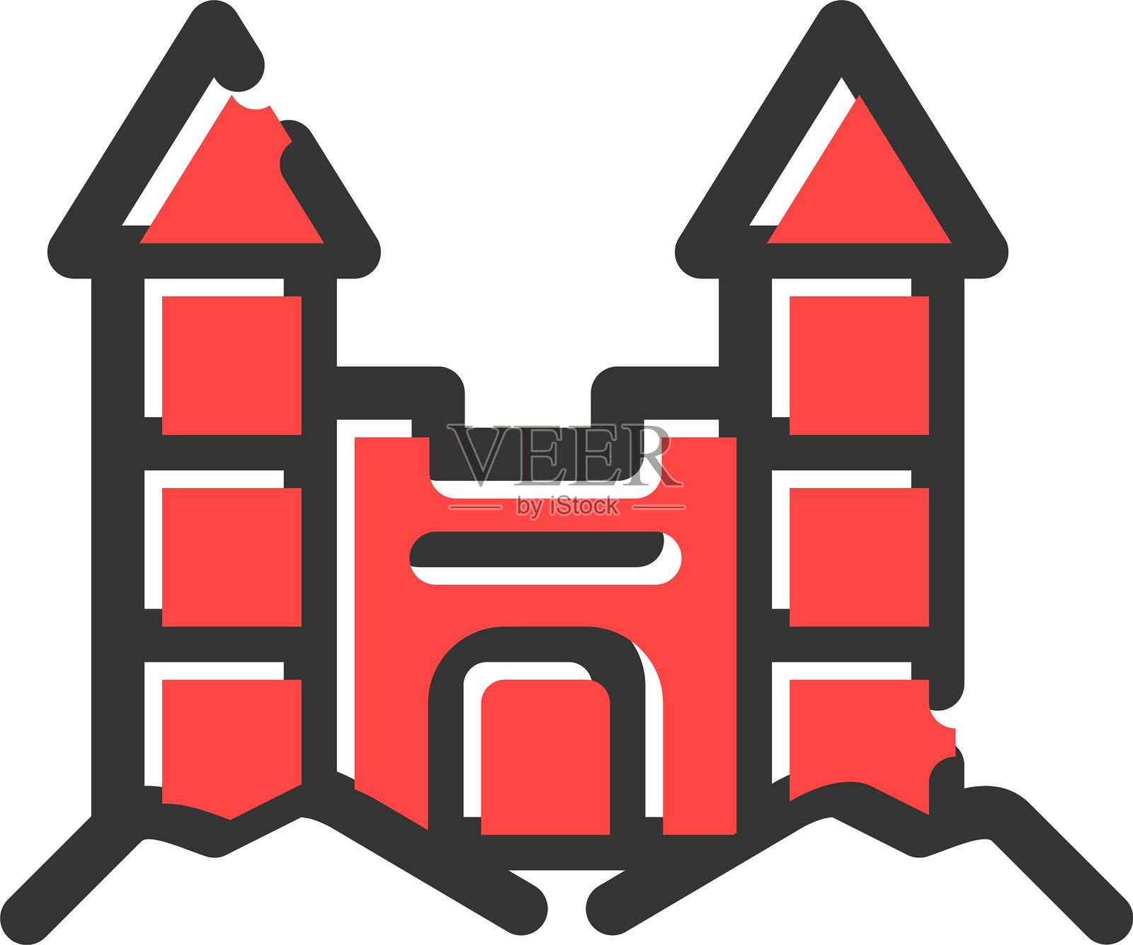 沙堡图标插画图片素材