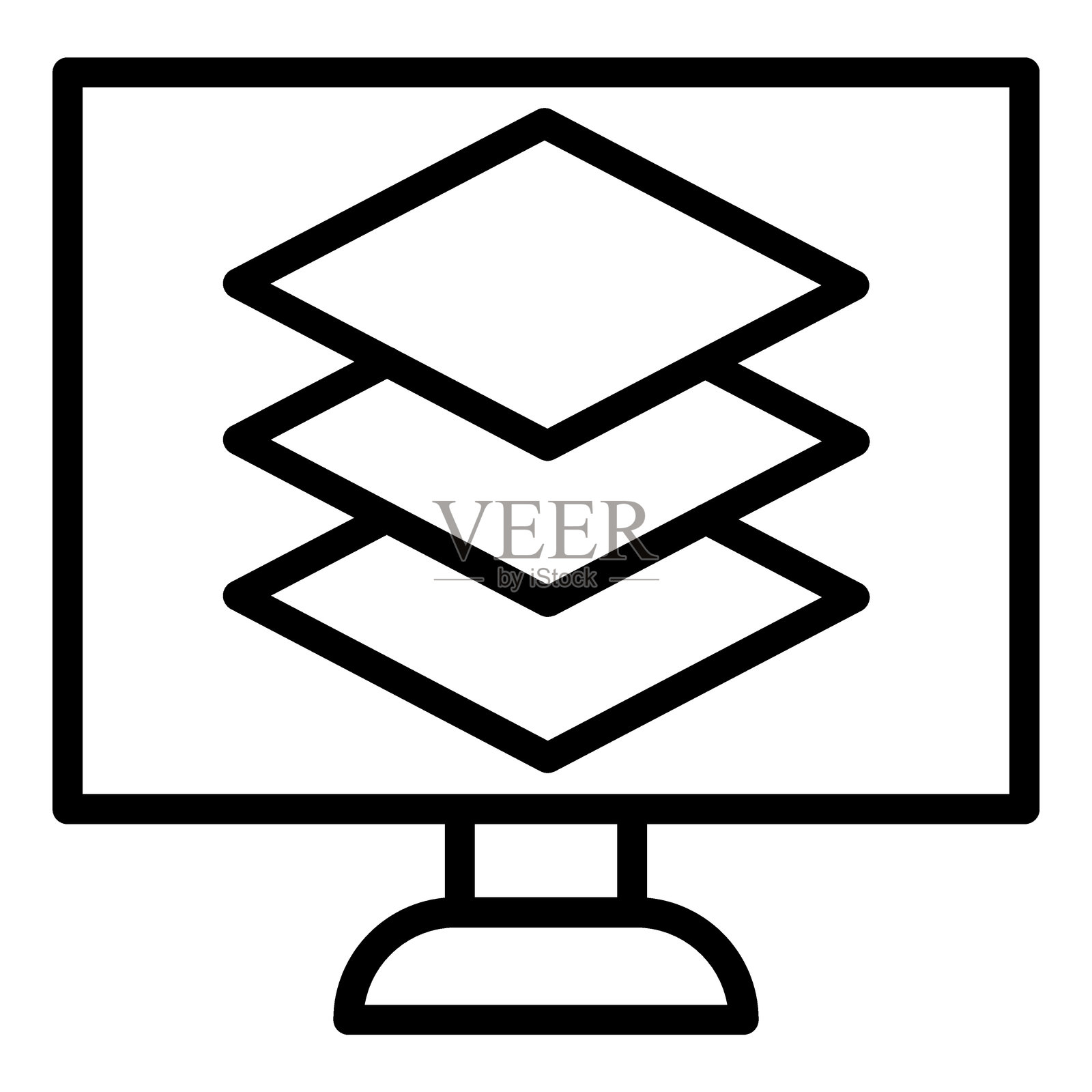 数字叠加图标样式插画图片素材