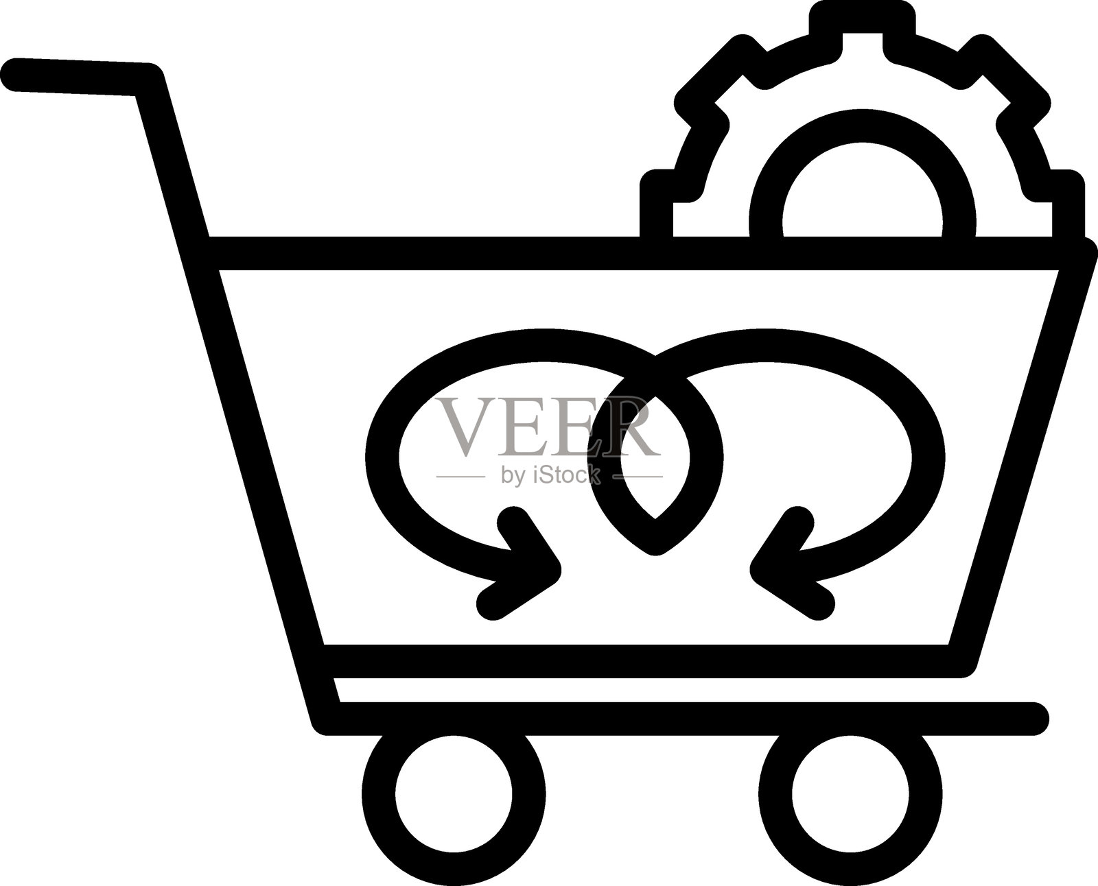 交叉销售支持图标风格插画图片素材