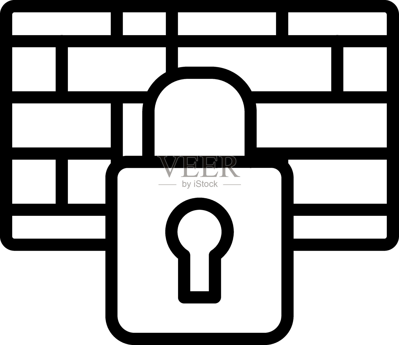 安全墙图标样式插画图片素材