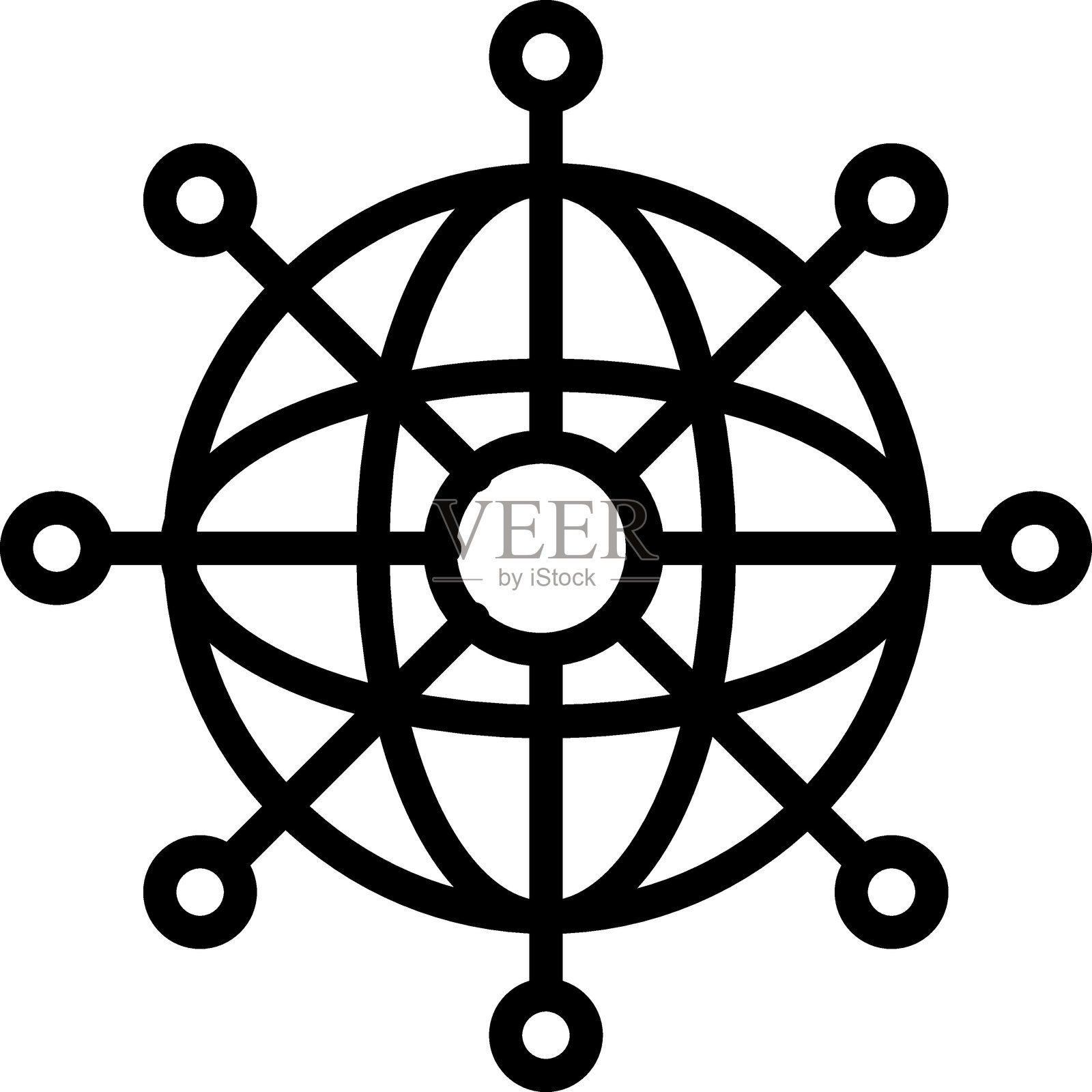 网络世界图标样式插画图片素材