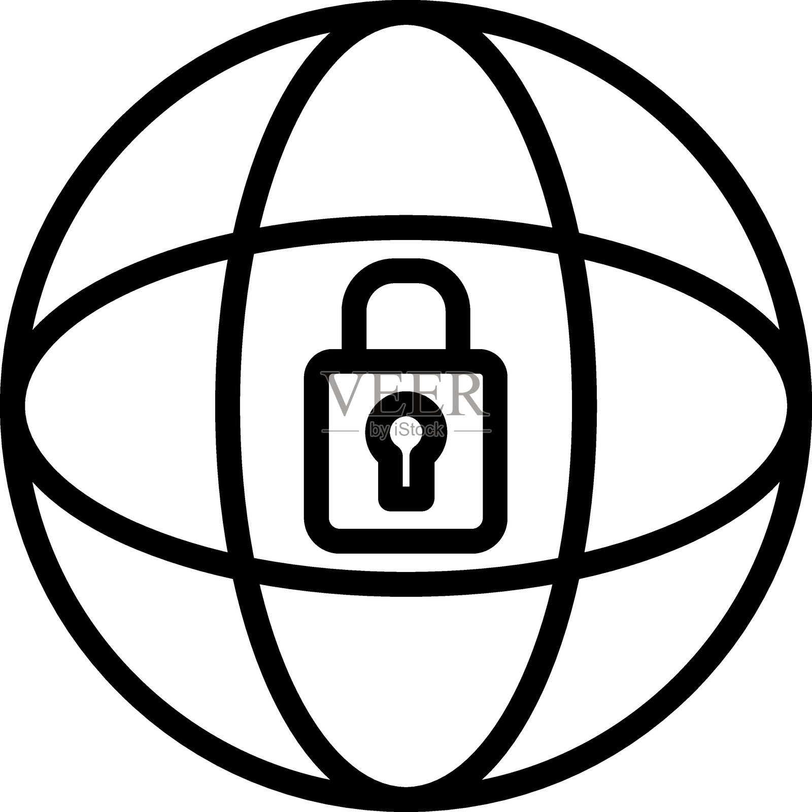 安全网络图标样式插画图片素材