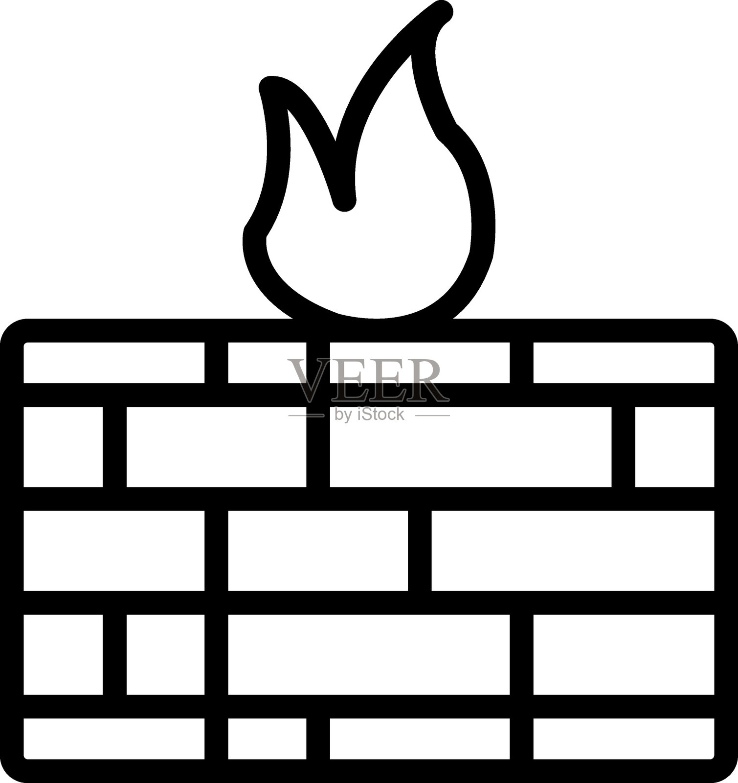 防火墙图标插画图片素材