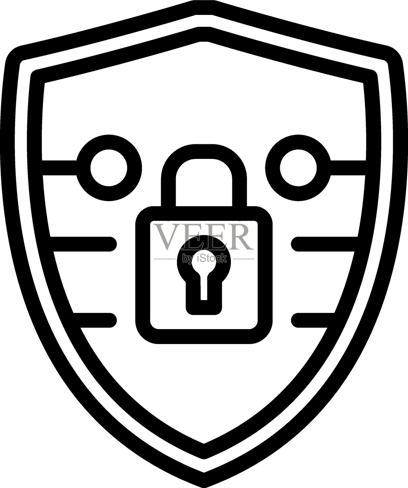 网络盾牌图标样式插画图片素材