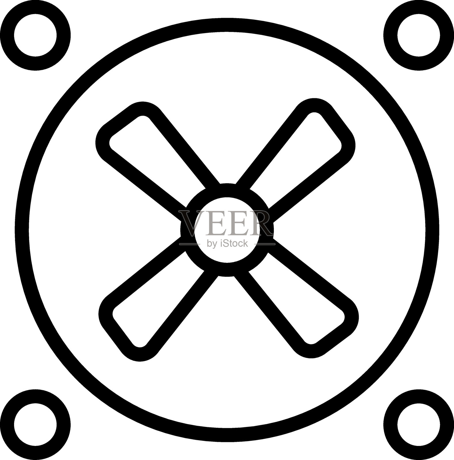 进气风扇图标风格插画图片素材