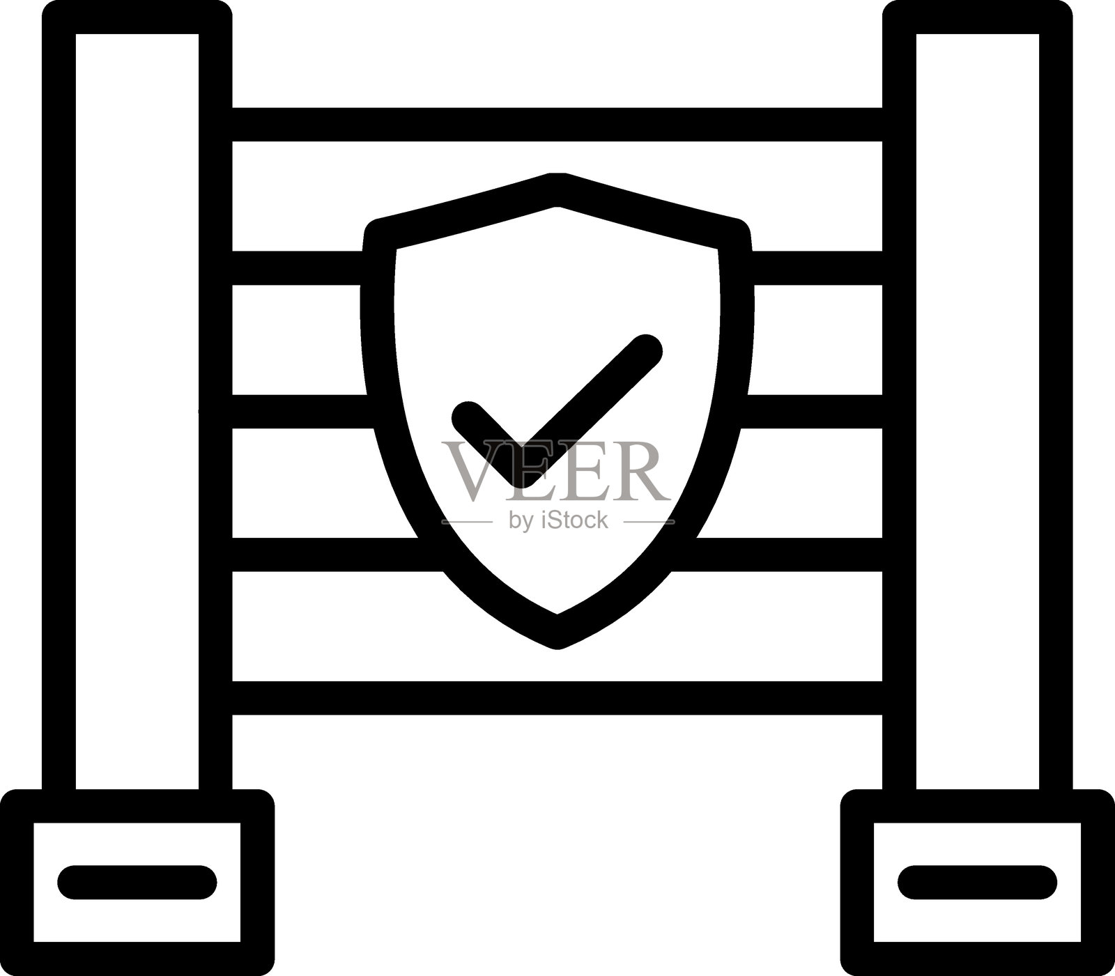 安全围栏图标插画图片素材