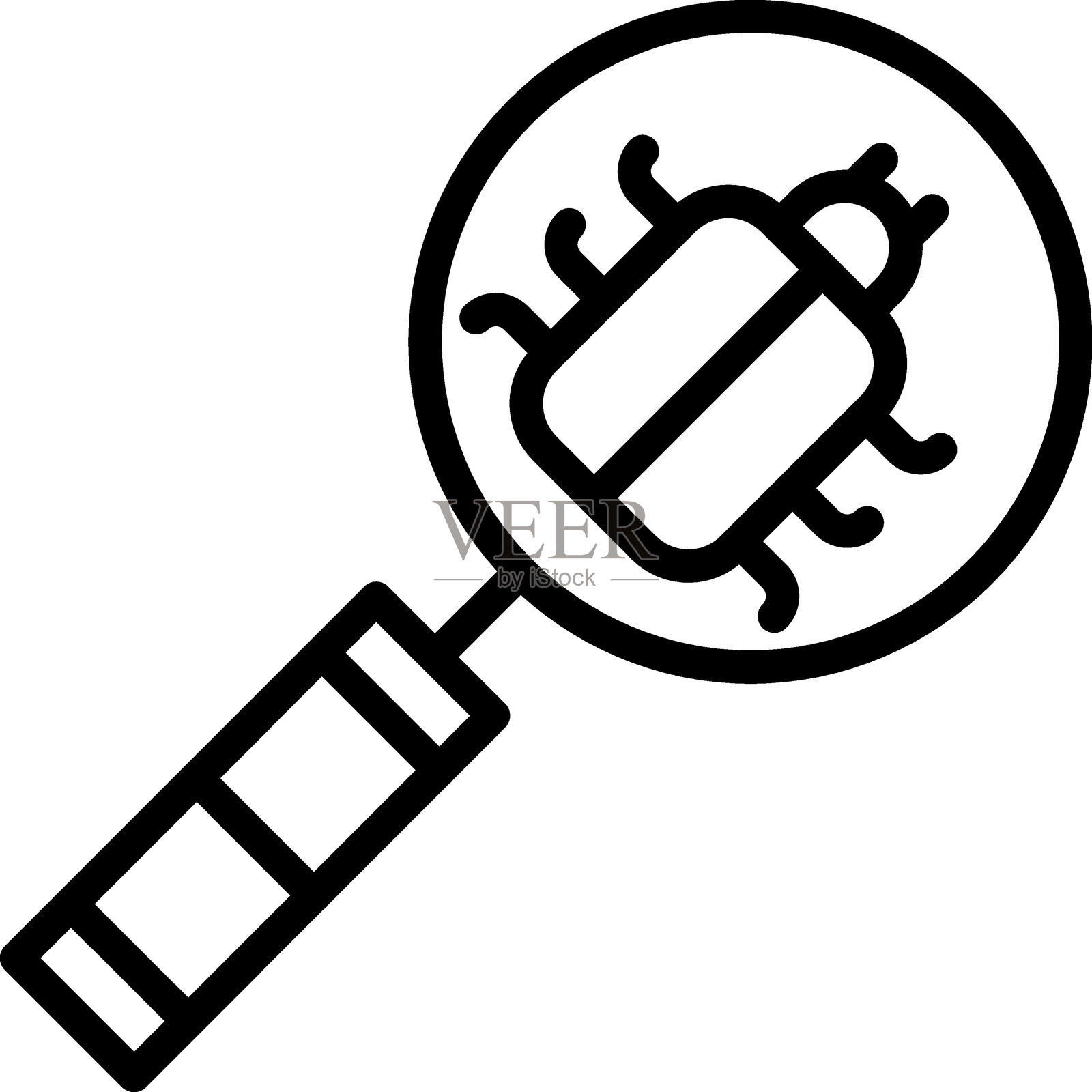 恶意软件检测图标样式插画图片素材