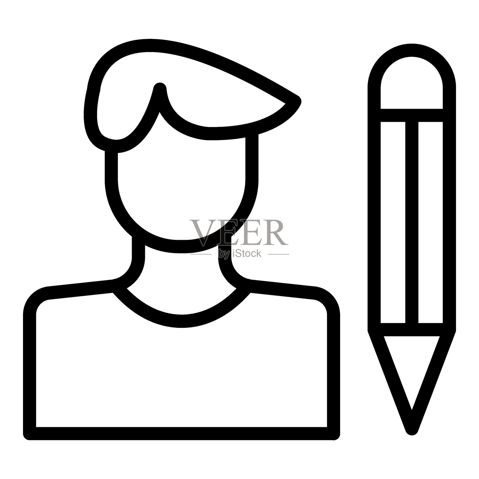 内容创作者图标风格插画图片素材