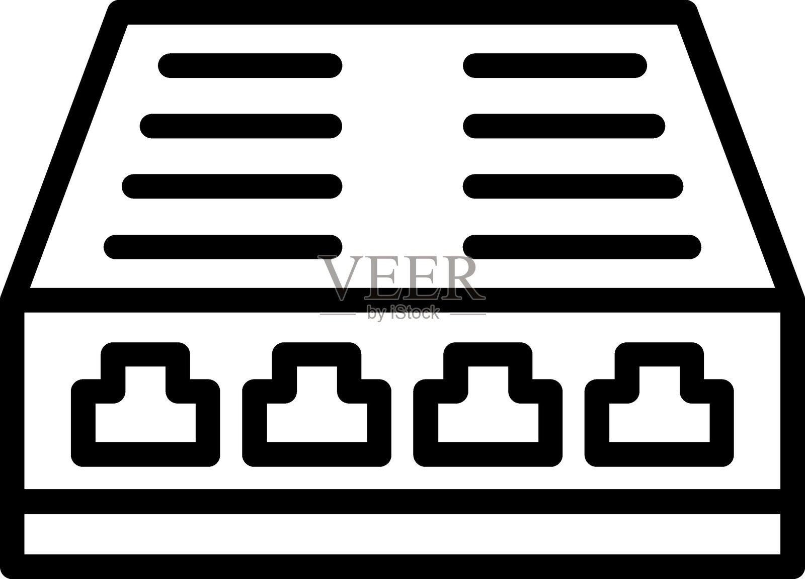 网络集线器图标样式插画图片素材