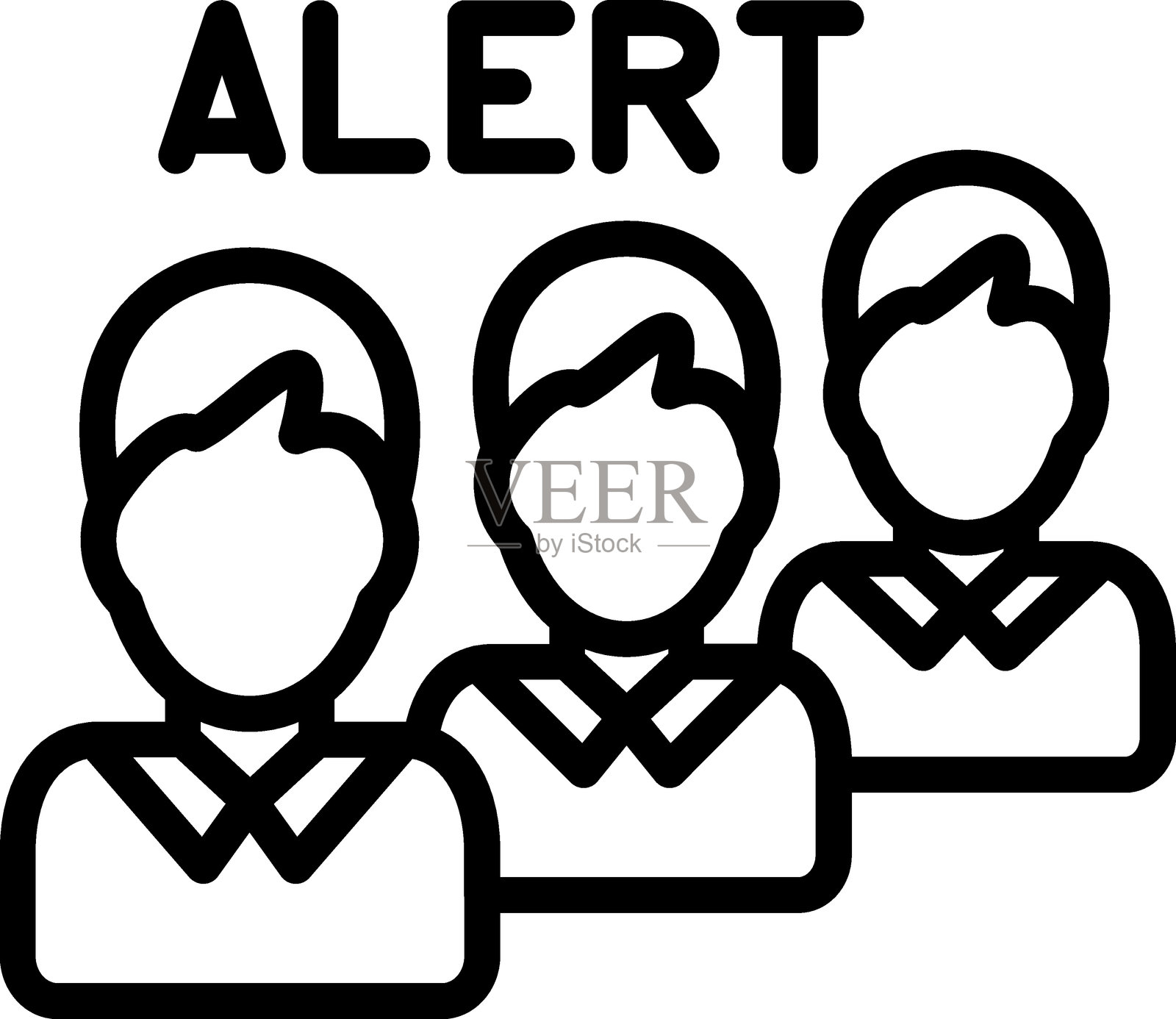 队列警告图标样式插画图片素材