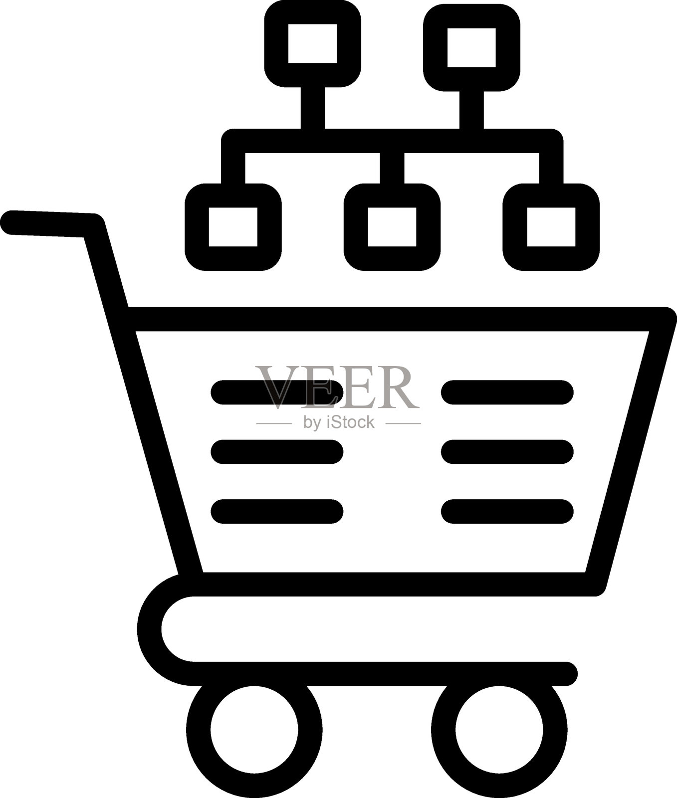 购物车类别图标样式插画图片素材