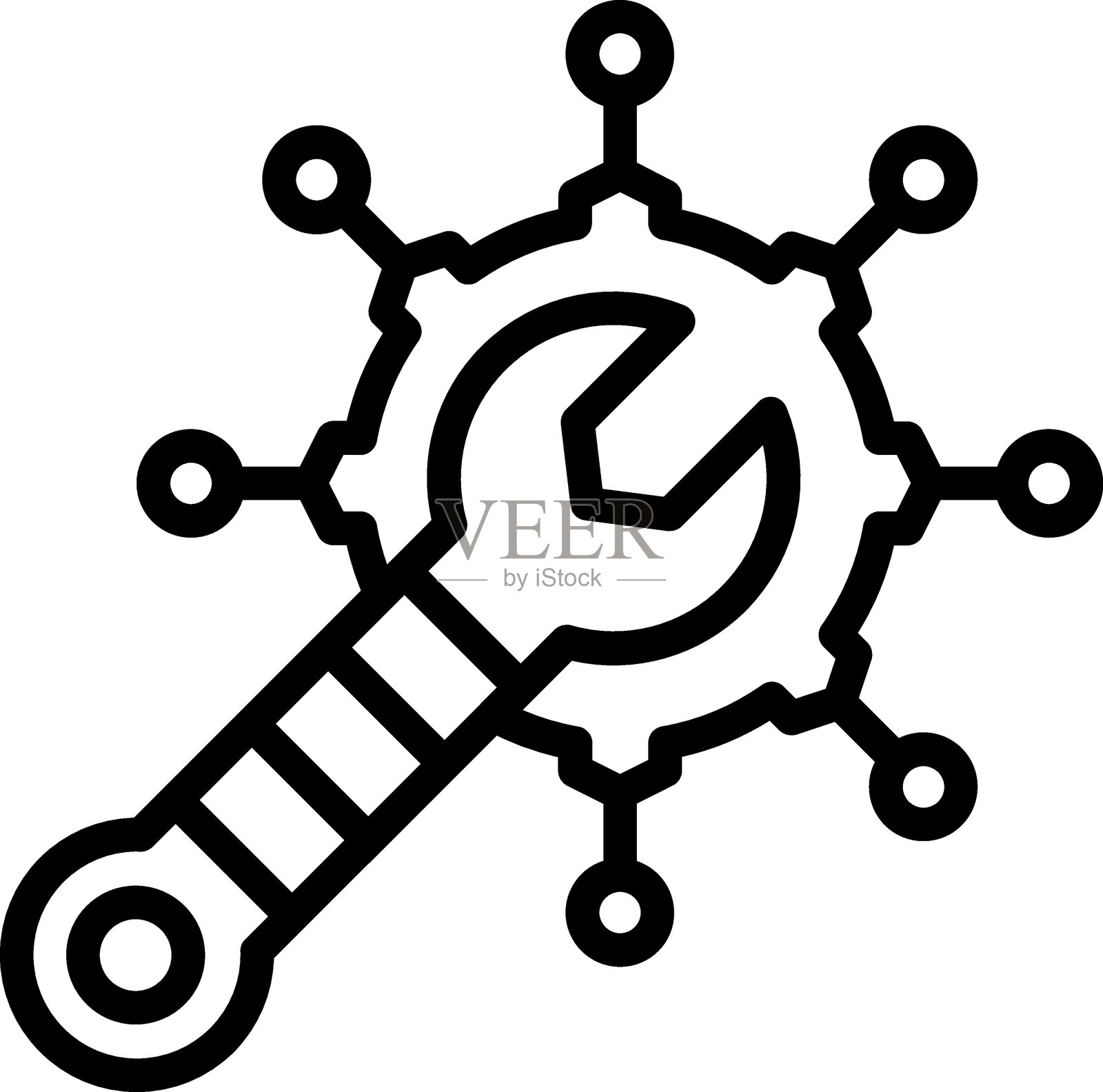 故障排除中心图标样式插画图片素材