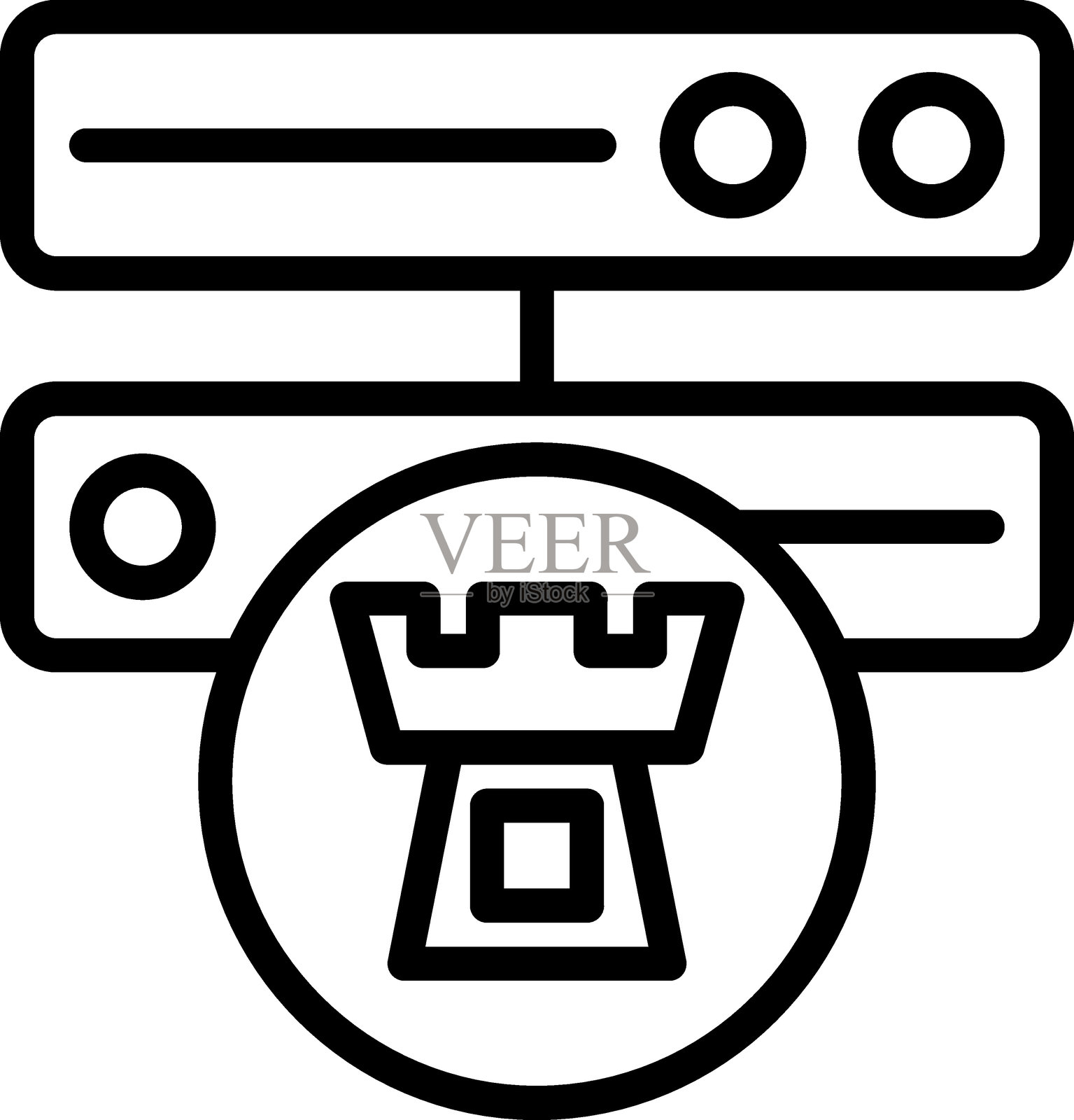 数据堡垒图标样式插画图片素材