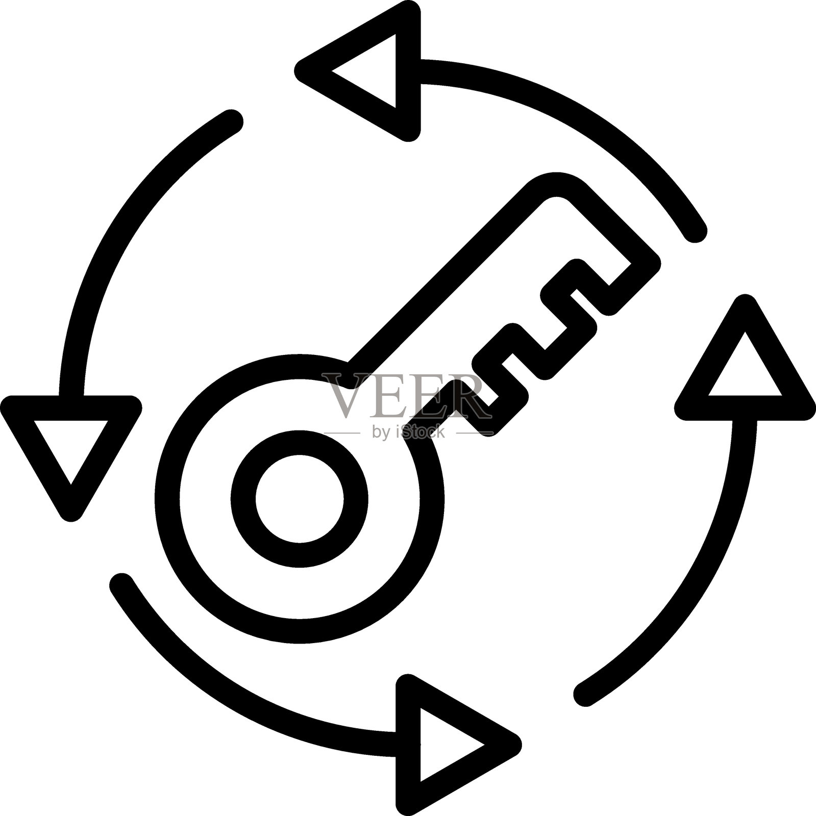 钥匙保护器图标样式插画图片素材