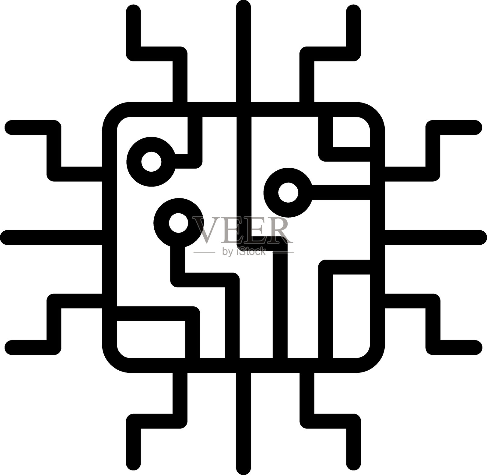 芯片组驱动程序图标样式插画图片素材