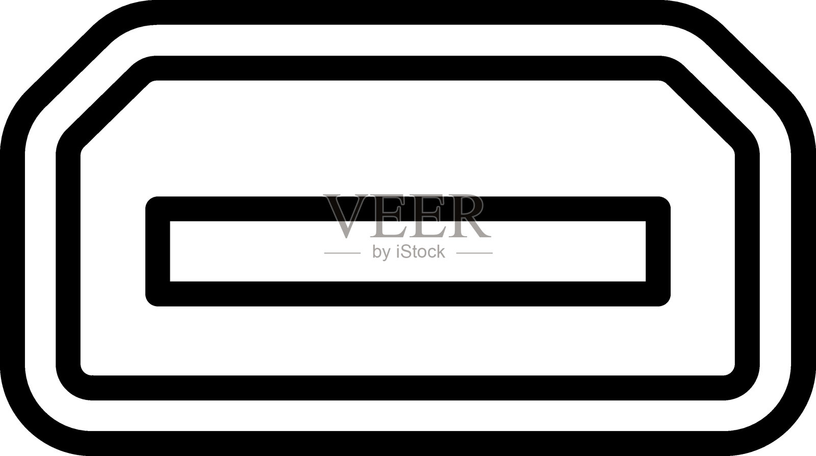 HDMI端口图标样式插画图片素材