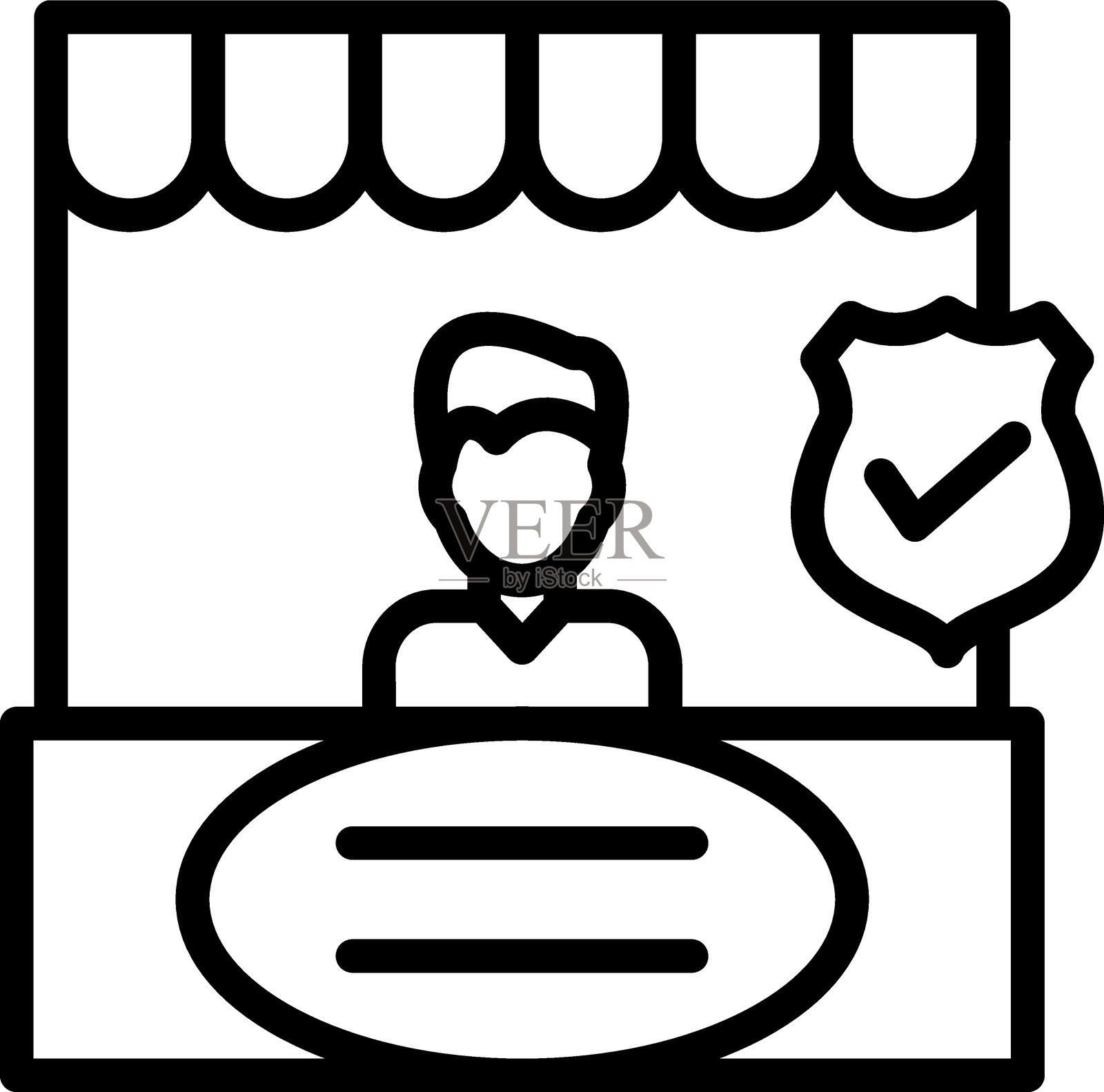 已验证卖家图标样式插画图片素材