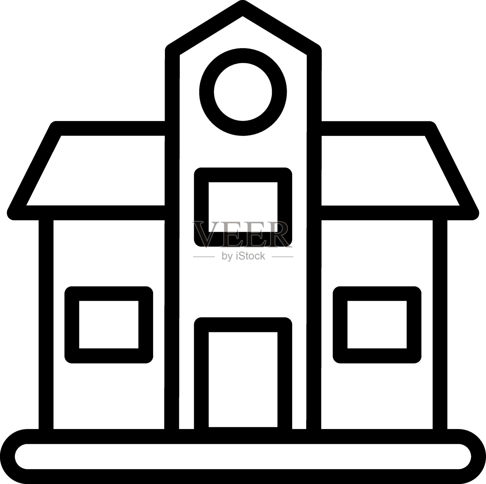 校园图标风格插画图片素材