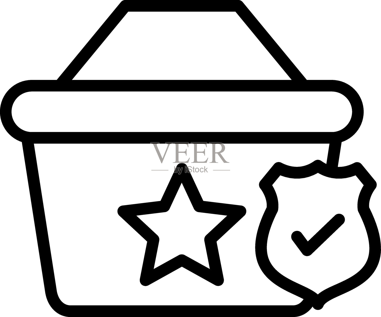 购物者保护图标样式插画图片素材