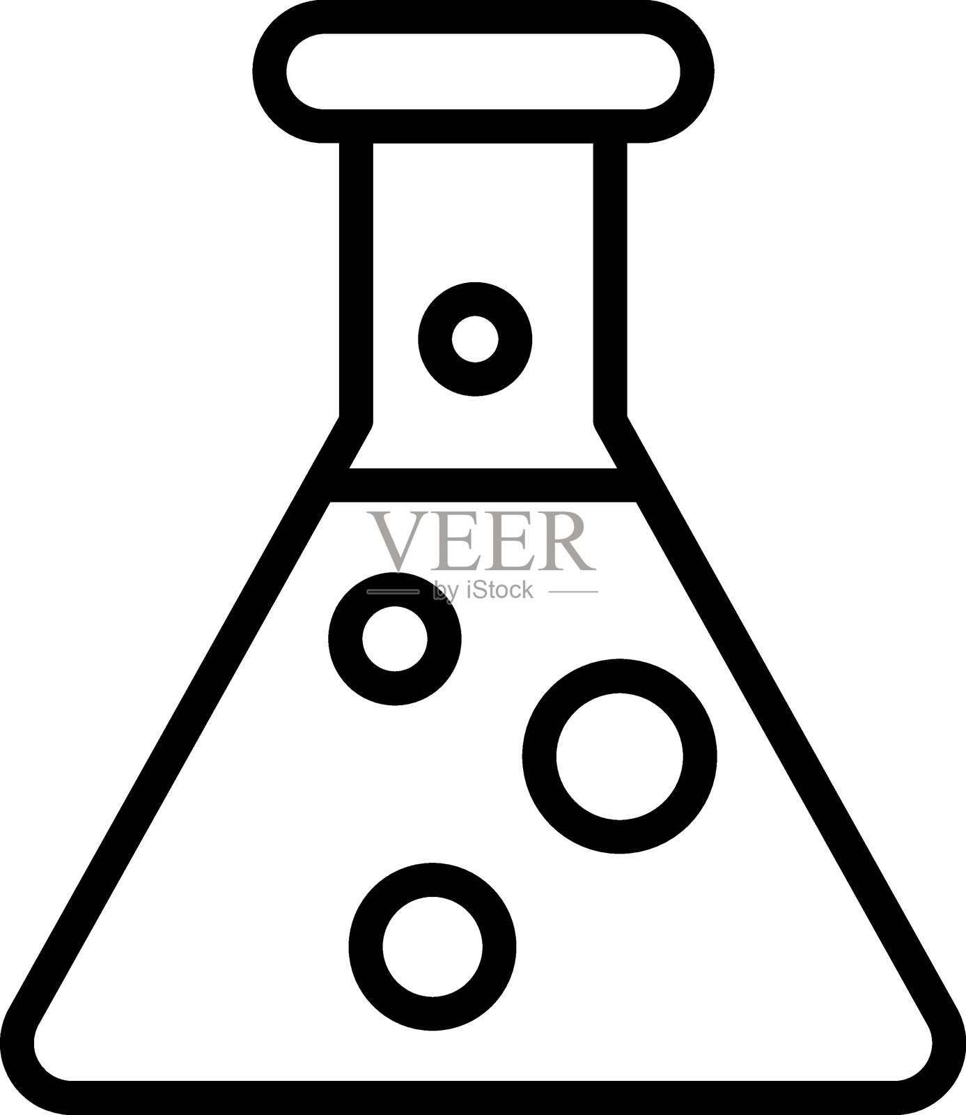 化学烧瓶图标风格插画图片素材