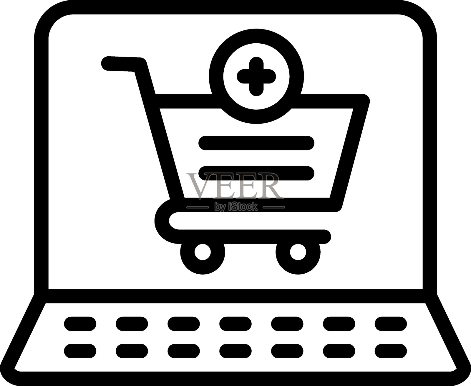 购物车添加商品图标样式插画图片素材