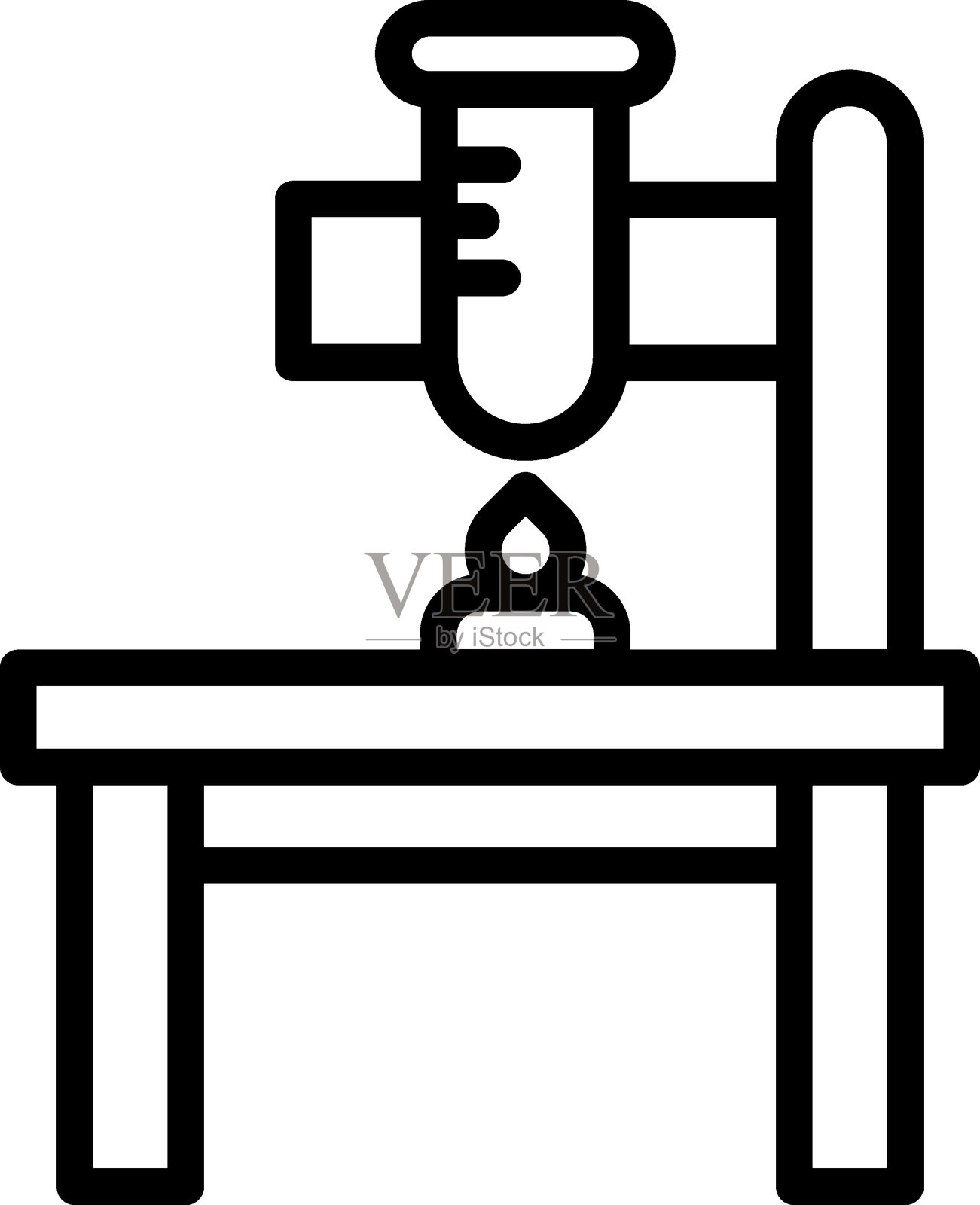 实验室设备图标风格插画图片素材