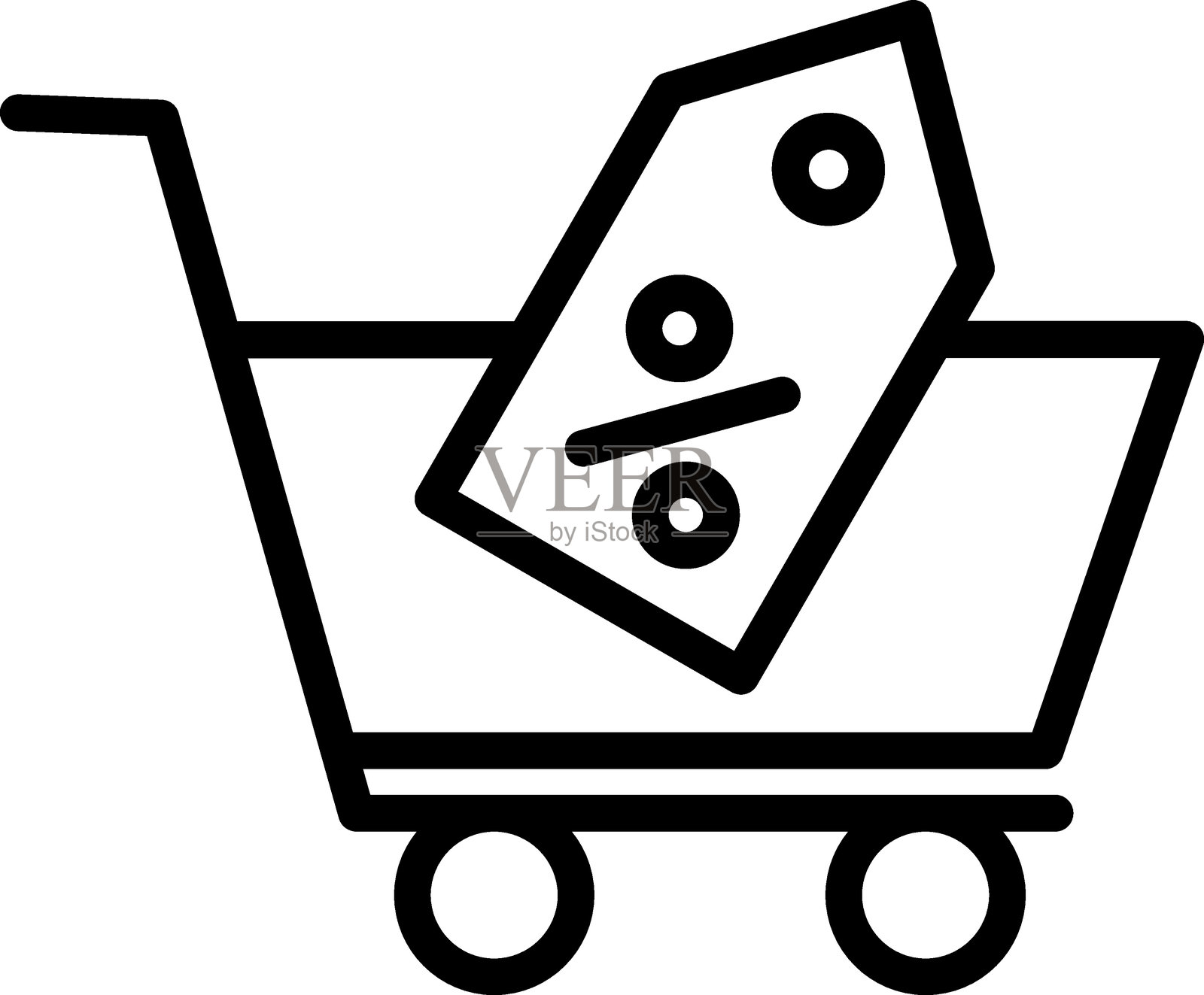 购物车折扣图标样式插画图片素材