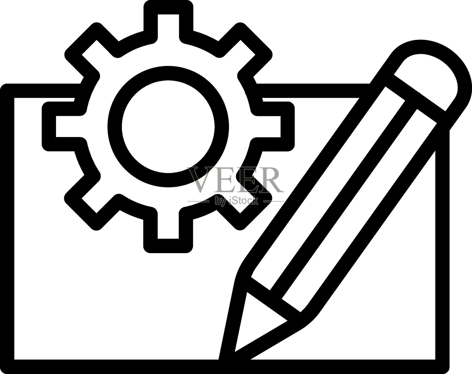 工程蓝图图标样式插画图片素材