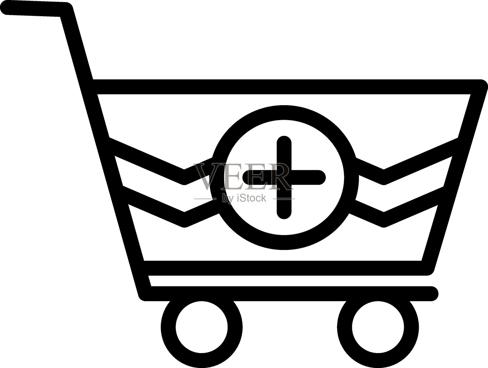 购物车加号图标样式插画图片素材