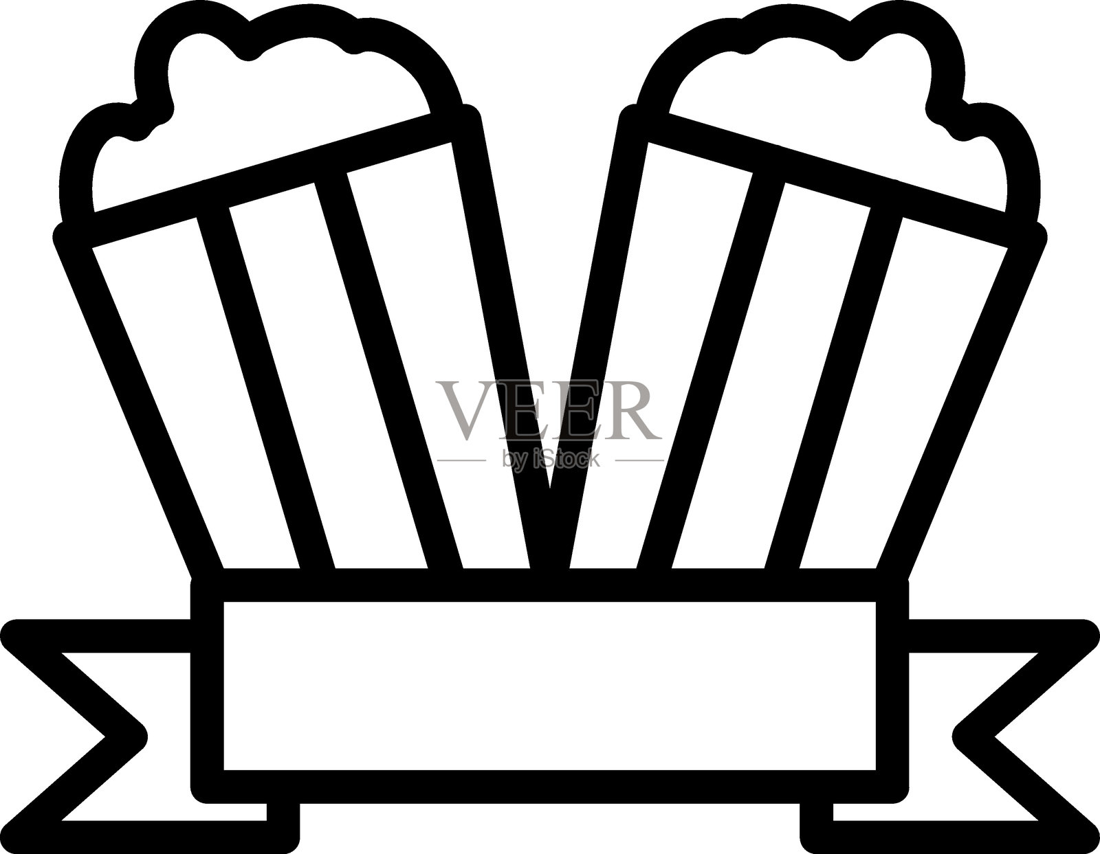 爆米花banner图标风格插画图片素材