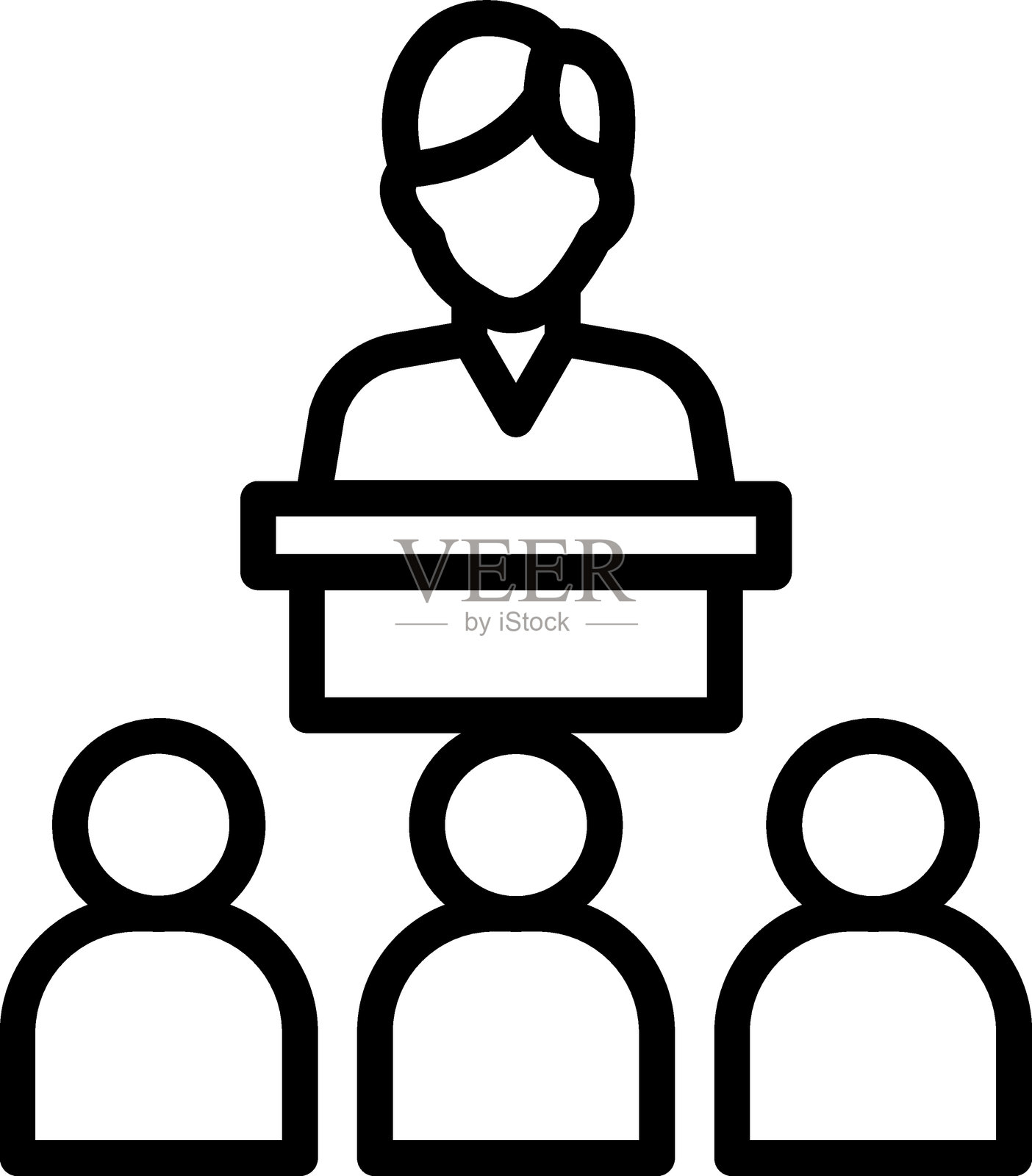 讲座图标样式插画图片素材