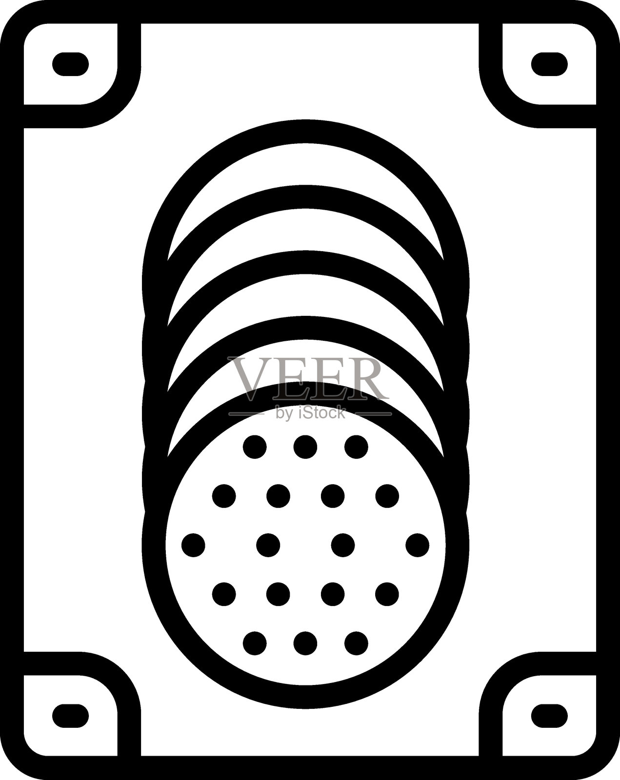 电动香肠切片机图标样式插画图片素材