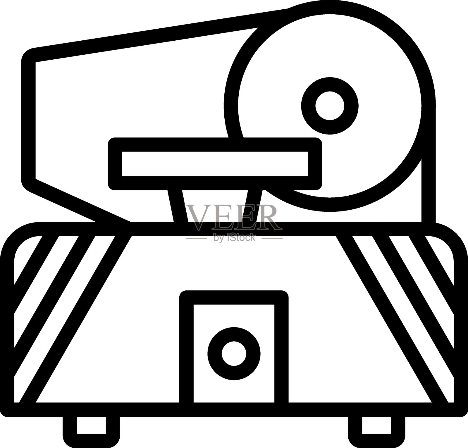 电动食物切片机图标风格插画图片素材