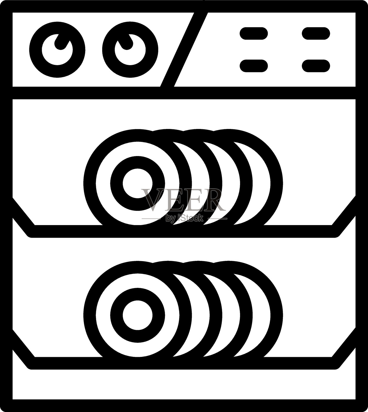 餐具收纳图标风格插画图片素材